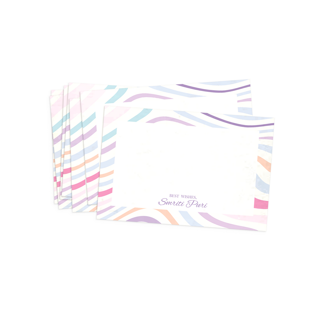Wavy Pastels Best Compliments Cards