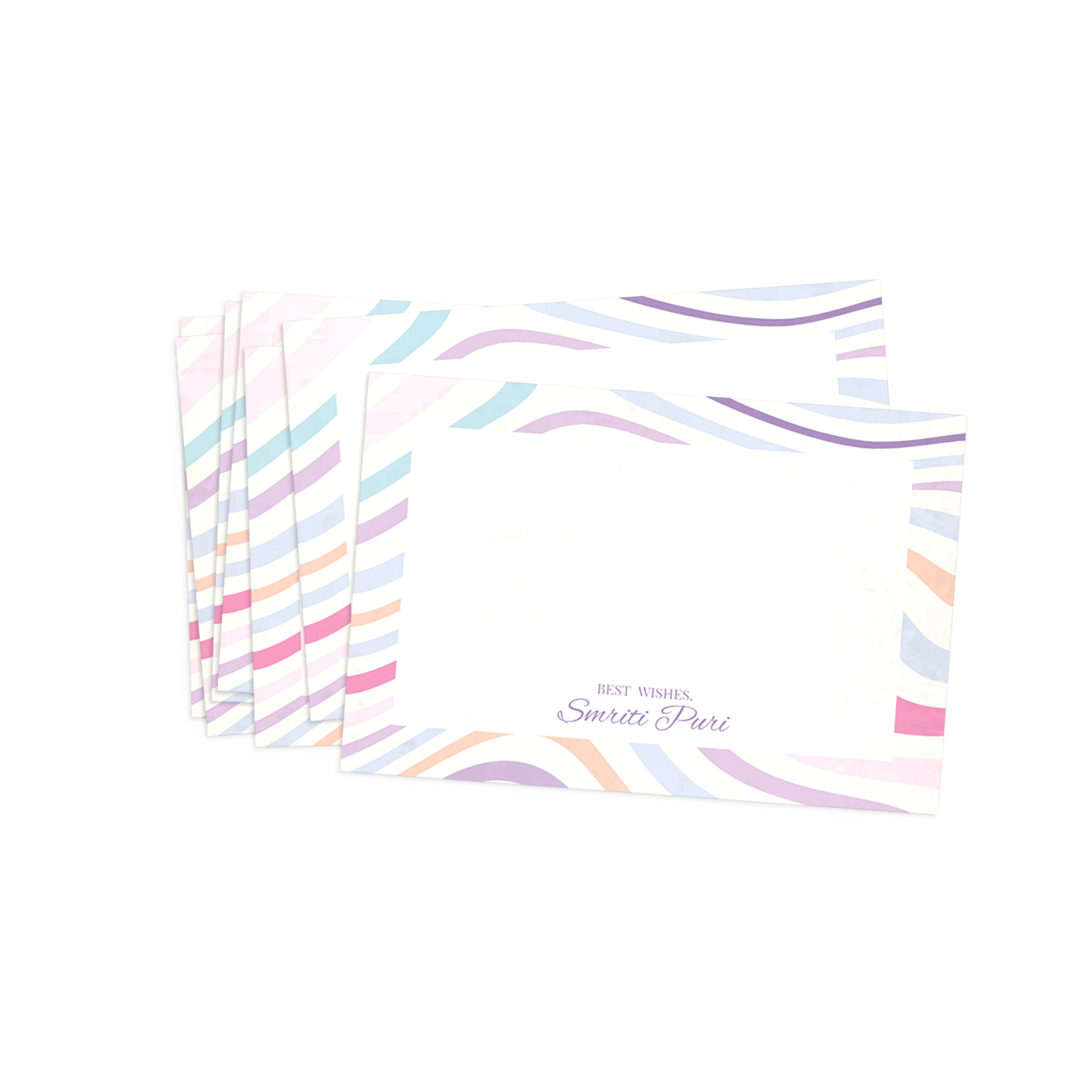 Wavy Pastels Best Compliments Cards