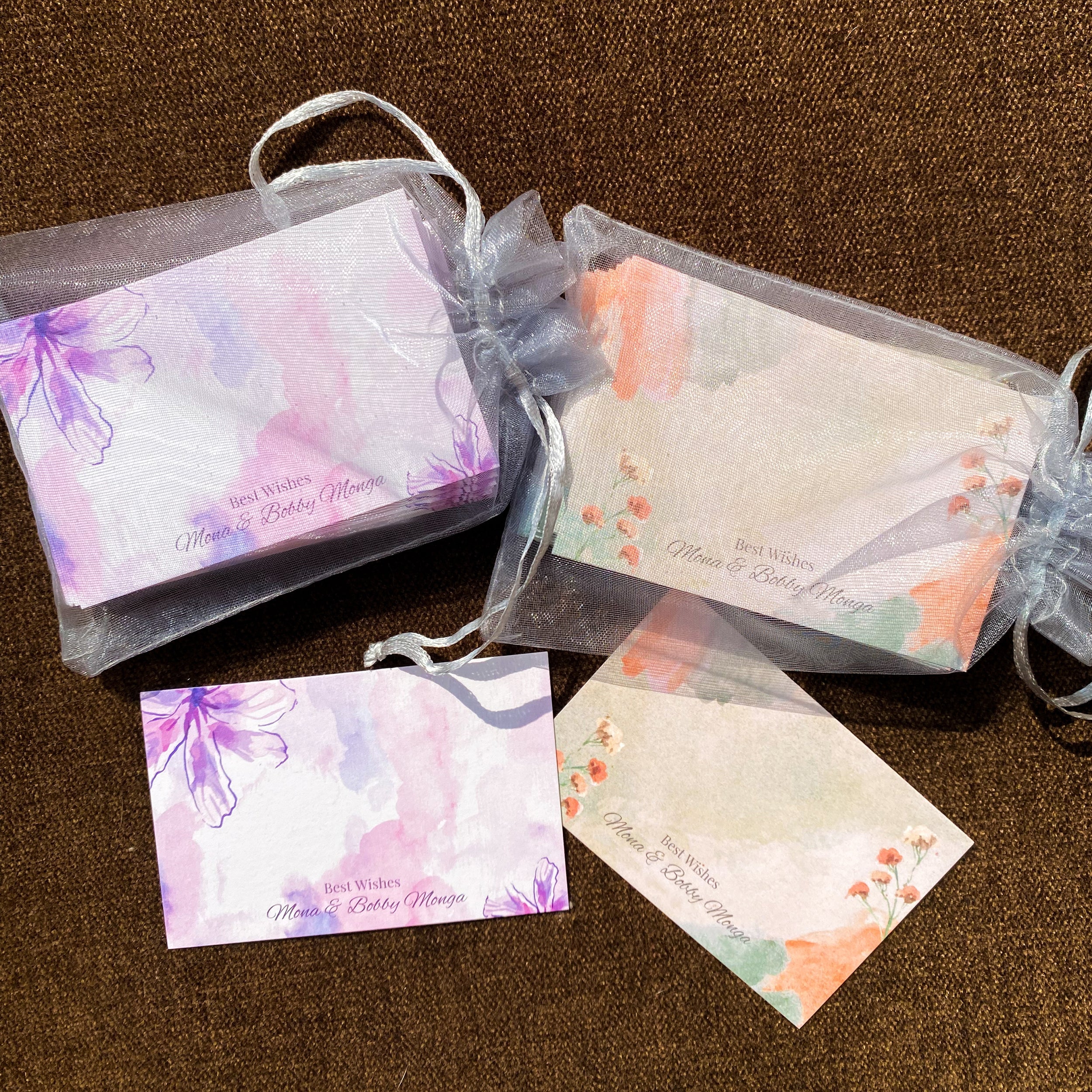 Purple Watercolour Floral Best Compliments Cards