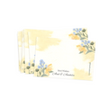 Yellow Watercolour With Blue Flowers Best Compliments Cards