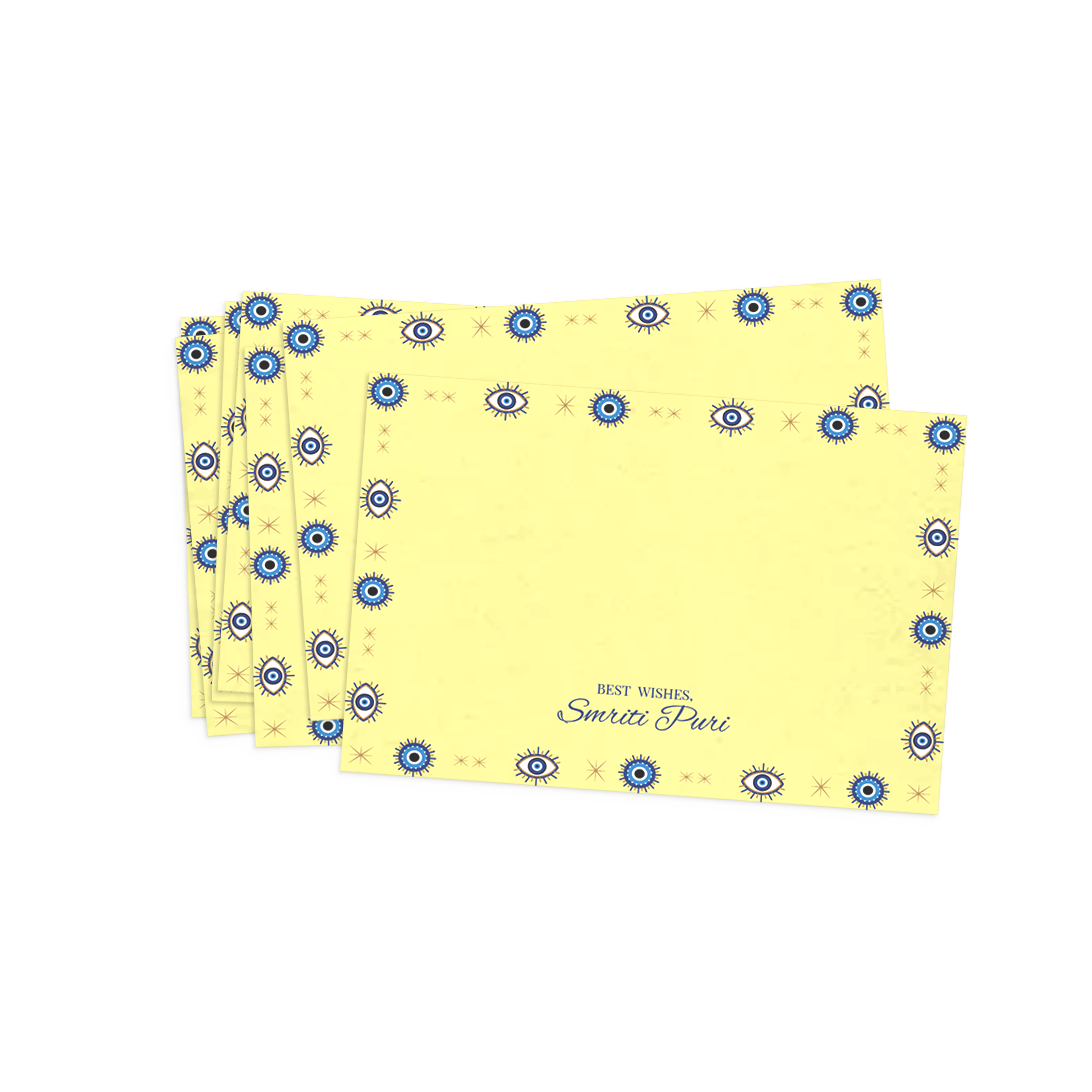 Yellow Evil Eye Best Compliments Cards