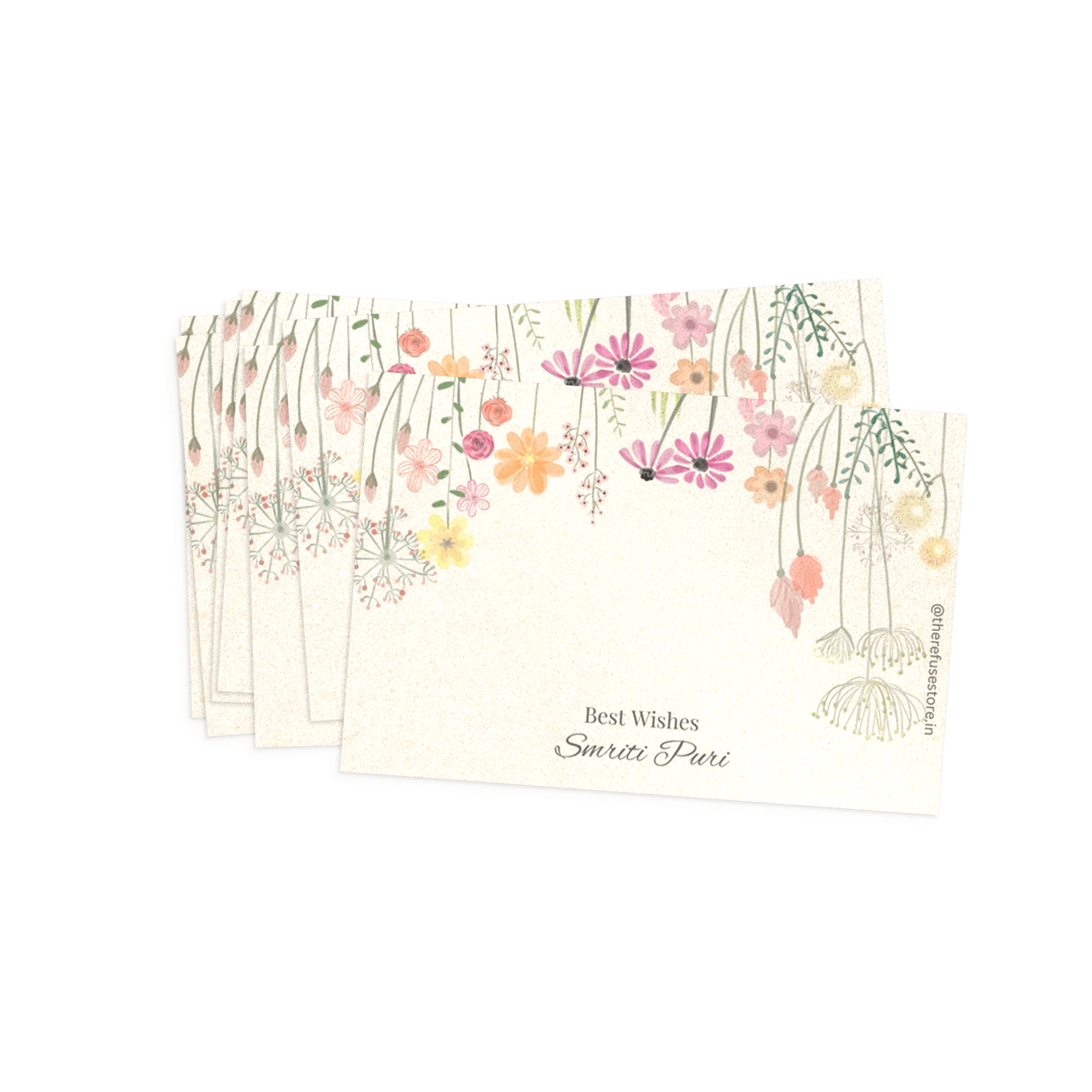 Wildflower Charm Metallic Best Compliments Cards