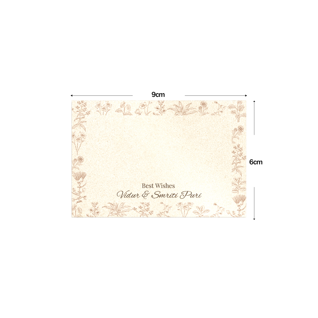 Vintage Botanical Metallic Best Compliments Cards  (Set of 100)