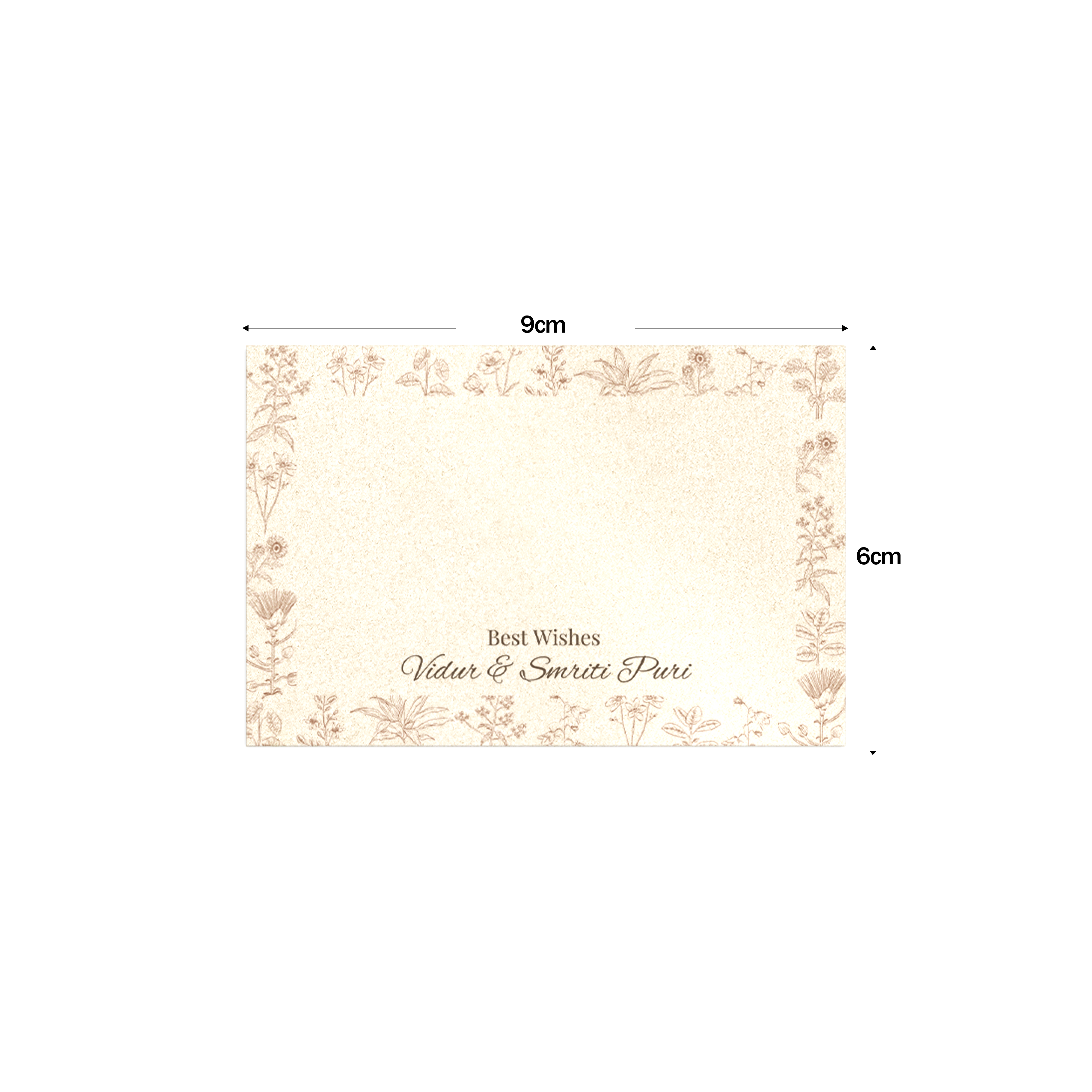 Vintage Botanical Metallic Best Compliments Cards  (Set of 100)