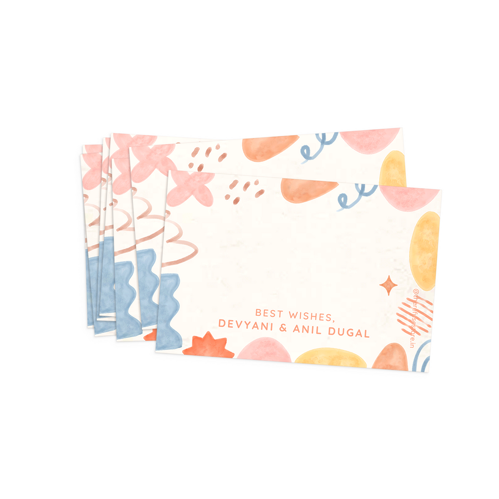 Abstract Watercolor Best Compliments Cards