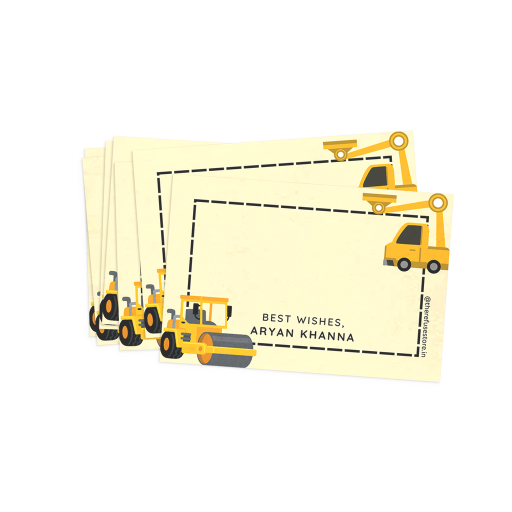 Construction Truck Best Compliments Cards