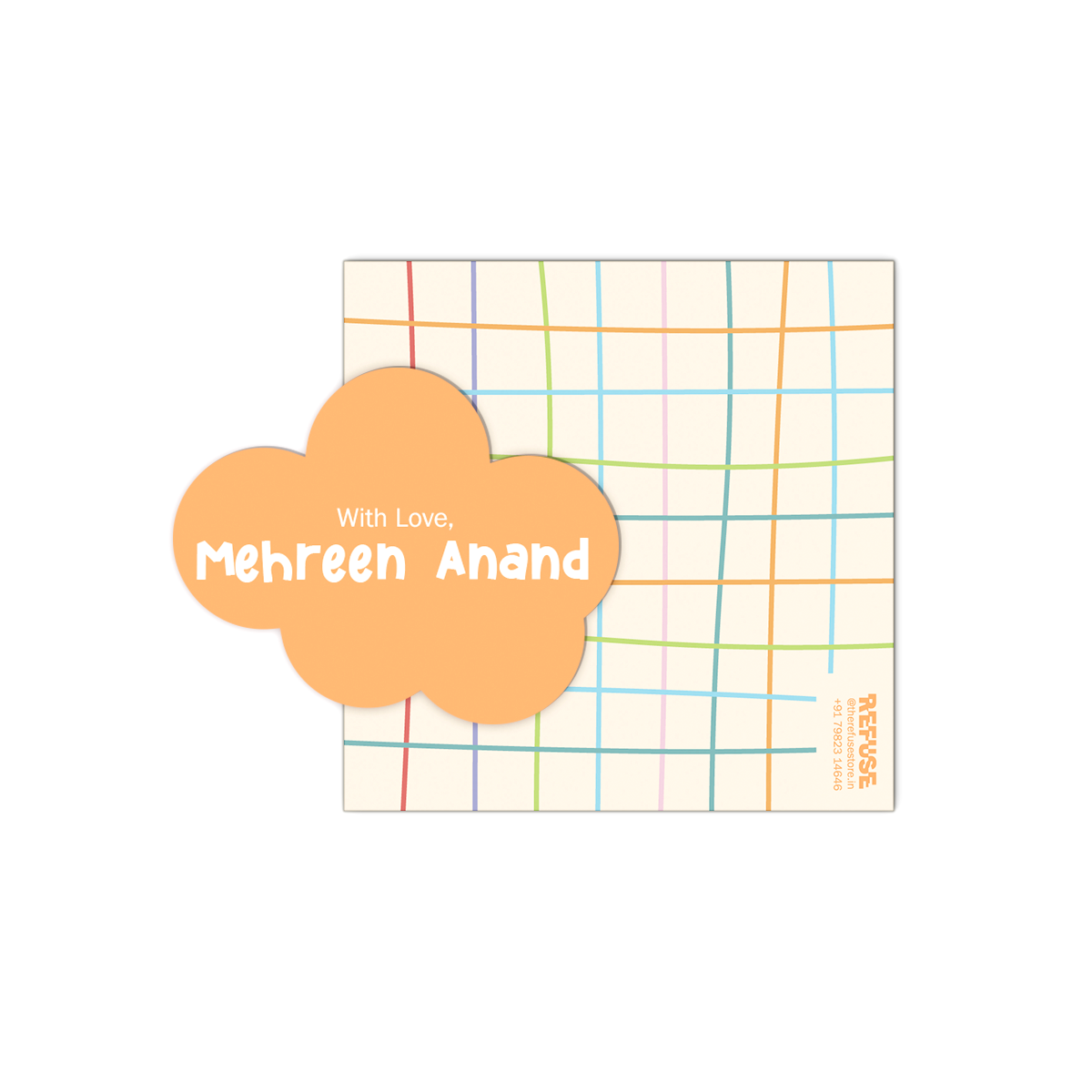 Doodle Grid Cutout Best Compliments Cards