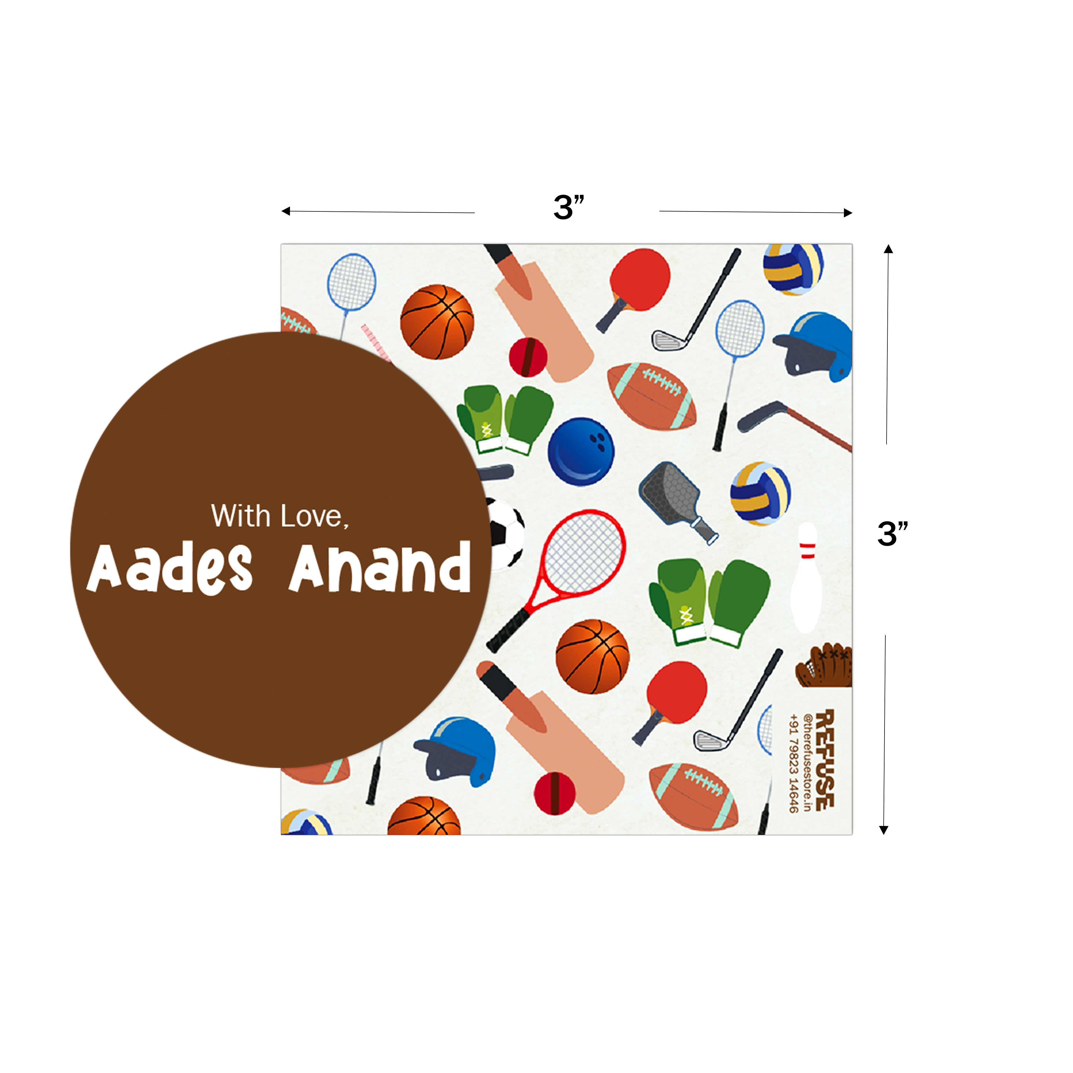 Sports-Themed Cutout Best Compliments Cards