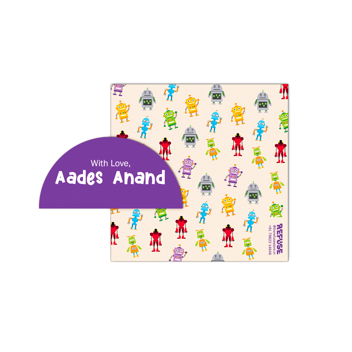 Robot- Theme Cutout Best Compliments Cards