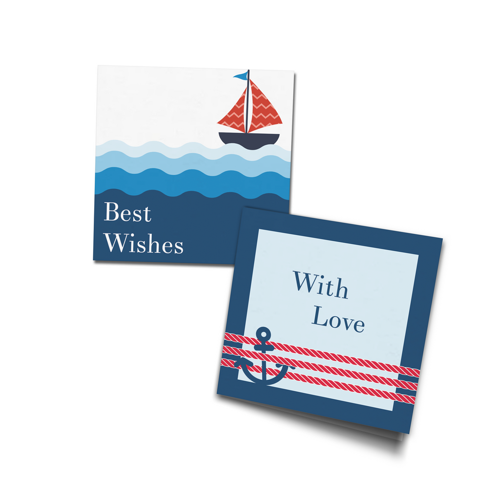 Sailor-Themed Personalised Fold Gift Cards