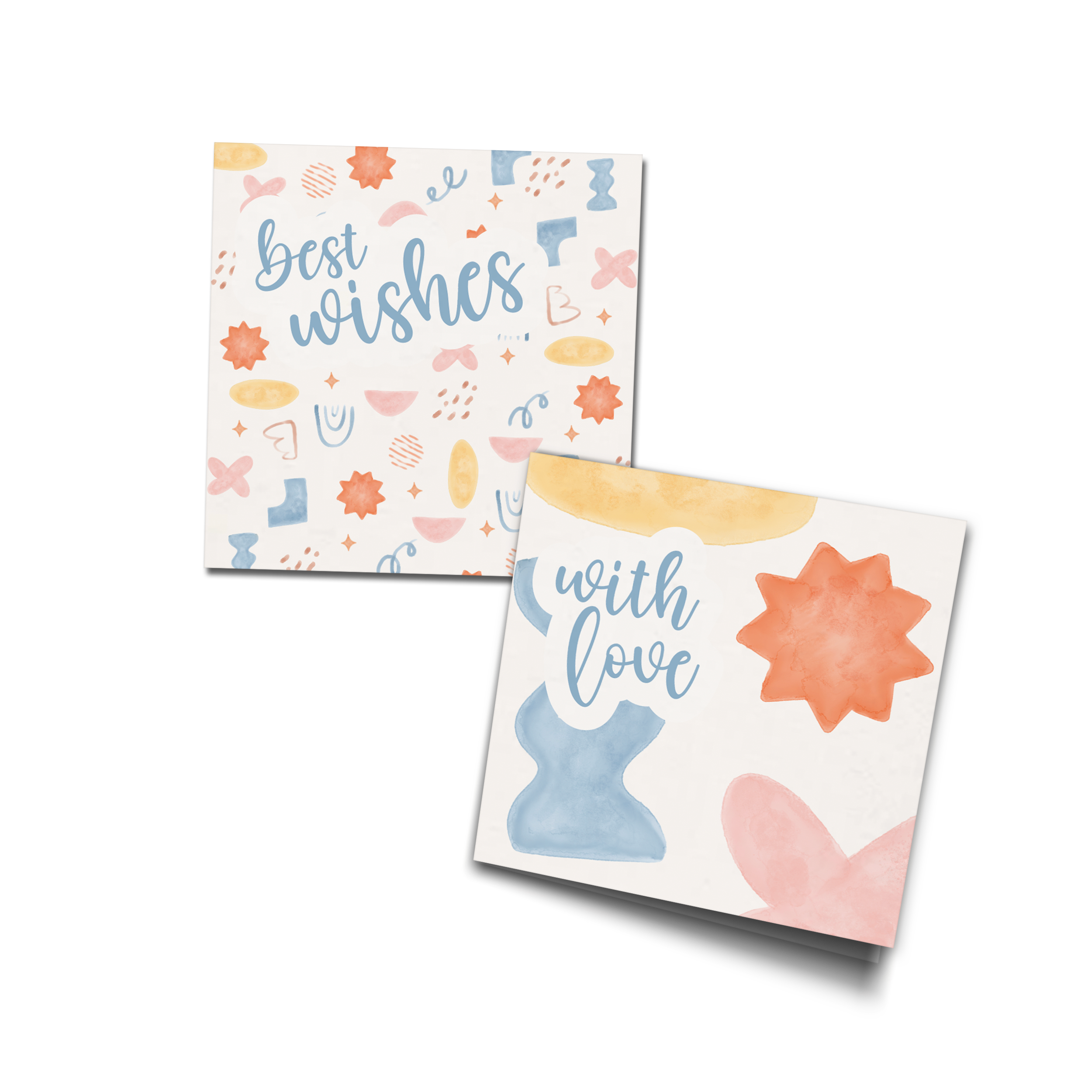 Abstract Watercolor Personalised Fold Gift Cards