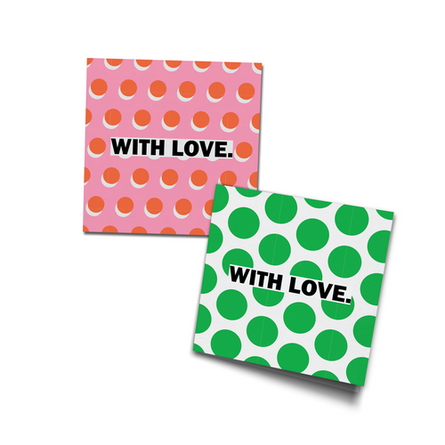 Polka Madness Personalised Fold Gift Cards