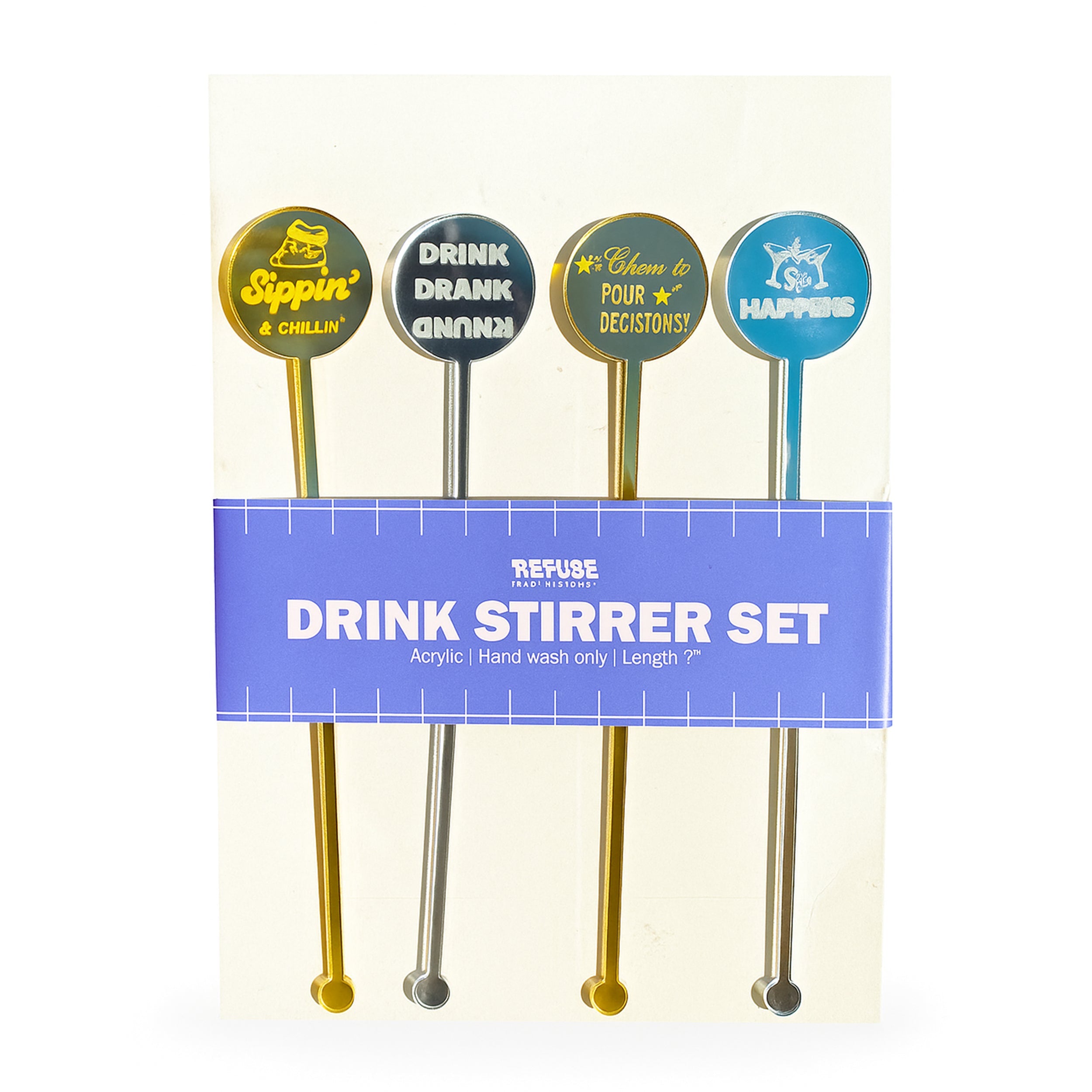 The Stirring Squad - Drink Stirrers - Set Of 4