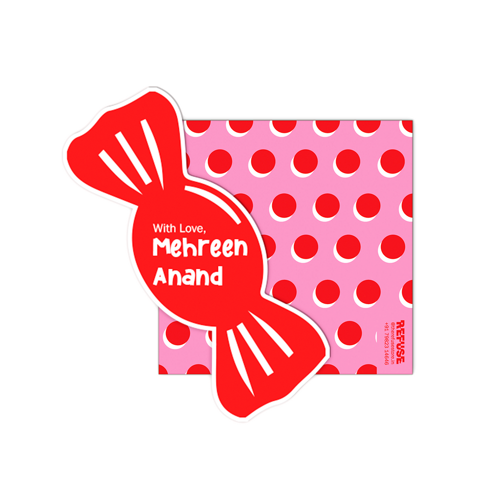 Pink & Red Candy Kids Personalised Best Compliments Cards