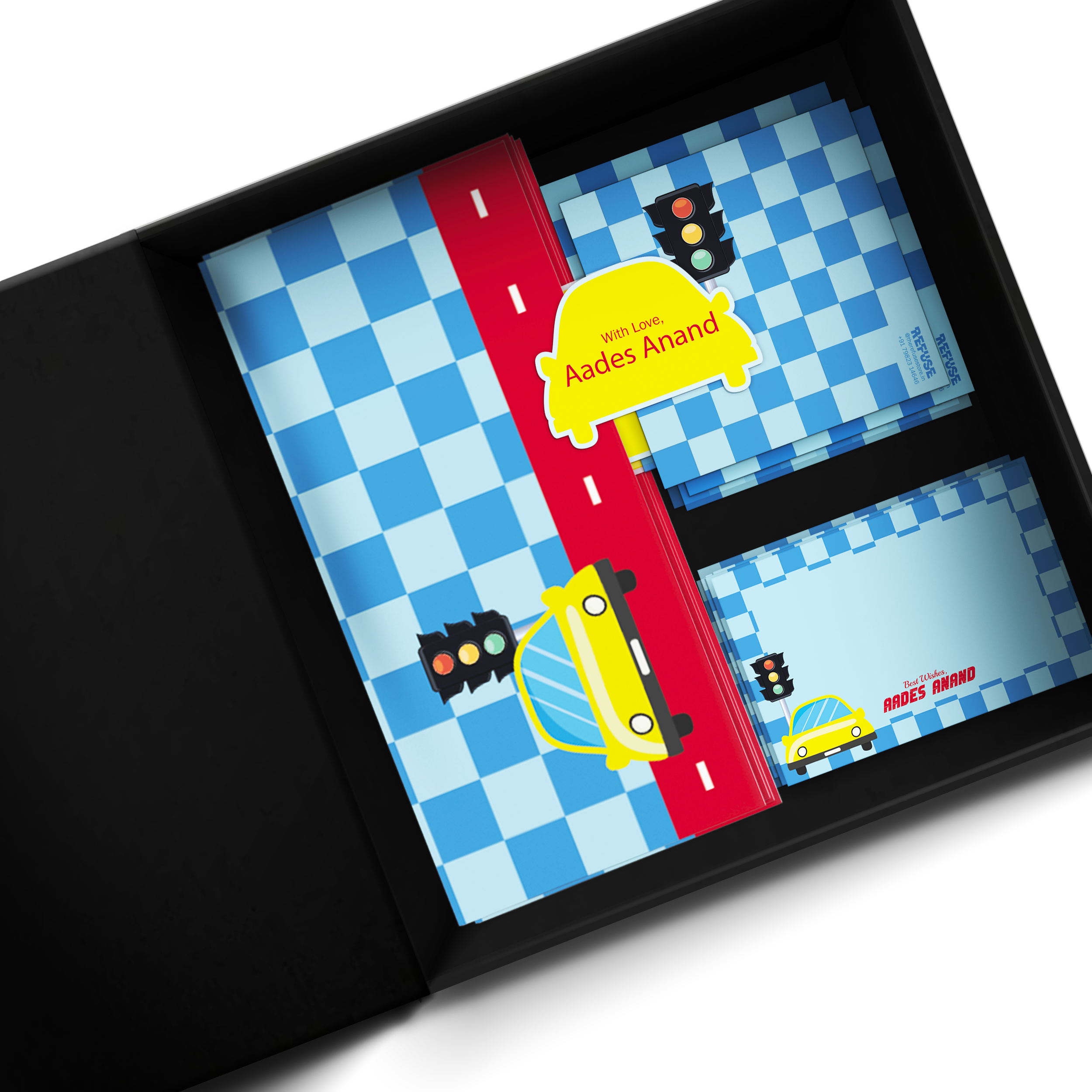 Car Kids Personalised Gifting Mini Set WITH BOX