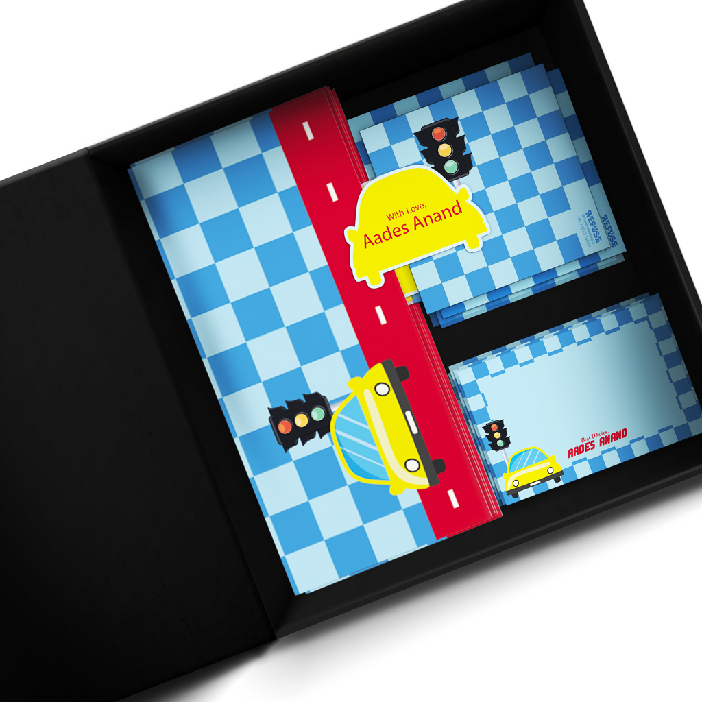 Car Kids Personalised Gifting Mini Set WITH BOX
