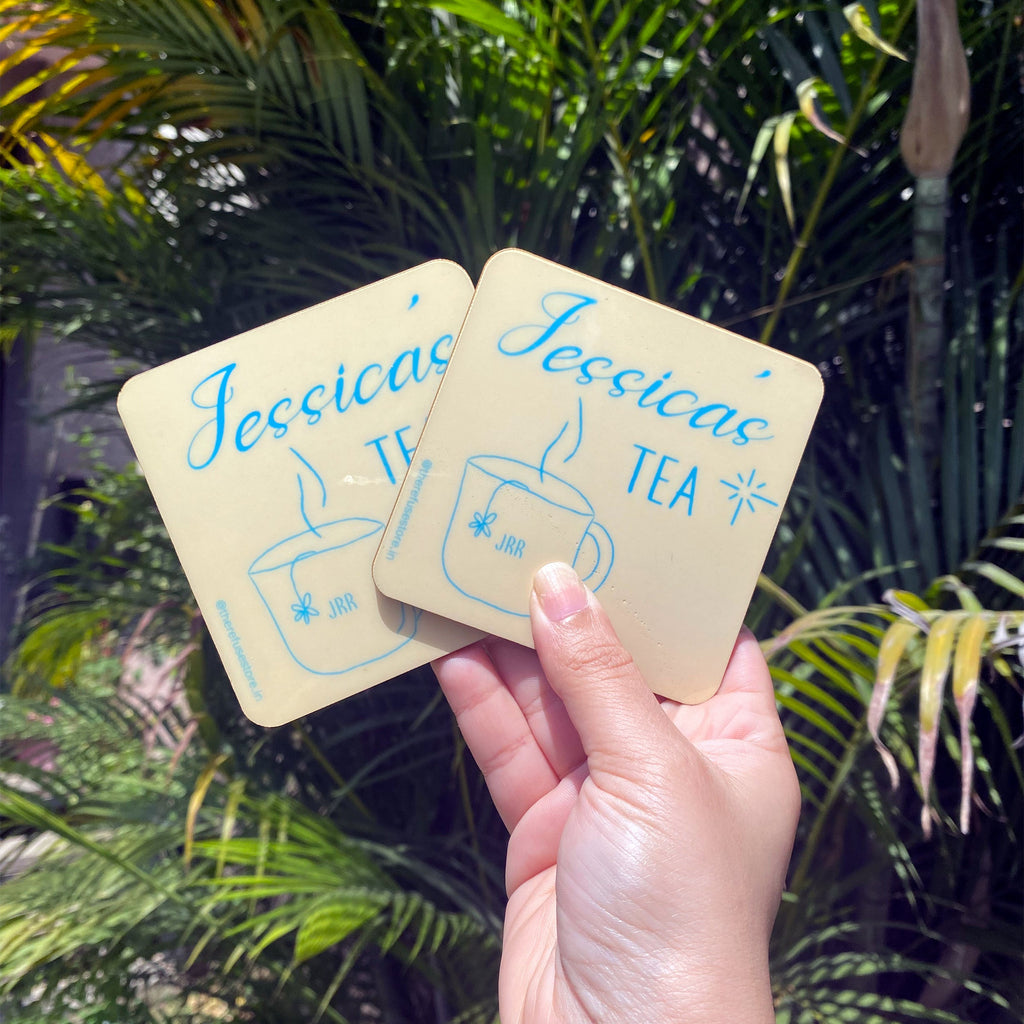 personalised notebook notepad & coaster set