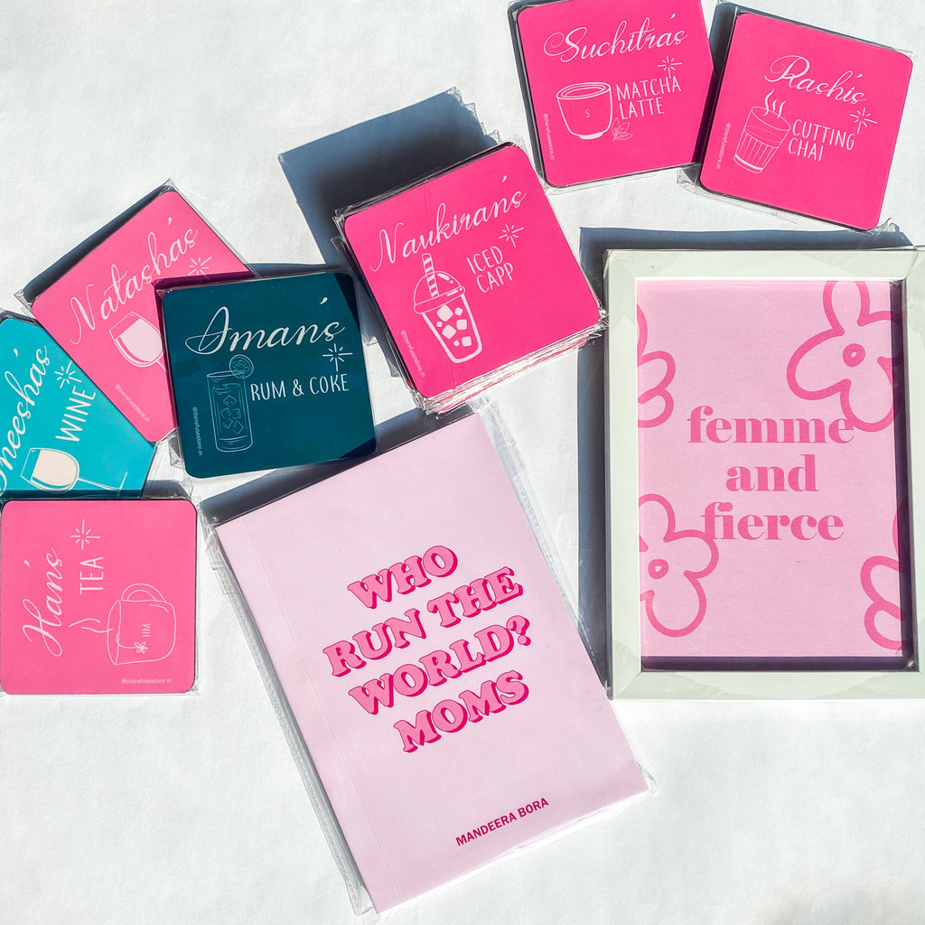 personalised notebook notepad & coaster set