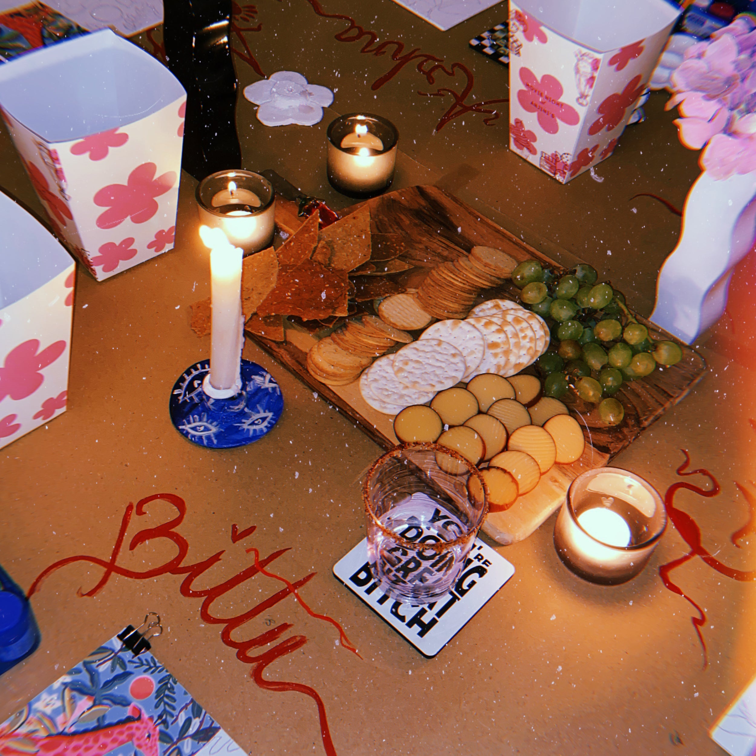 Quirky quote coasters