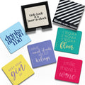 Alcohol quote Coasters (Set of 6)