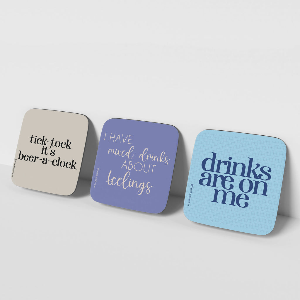 Alcohol quote Coasters