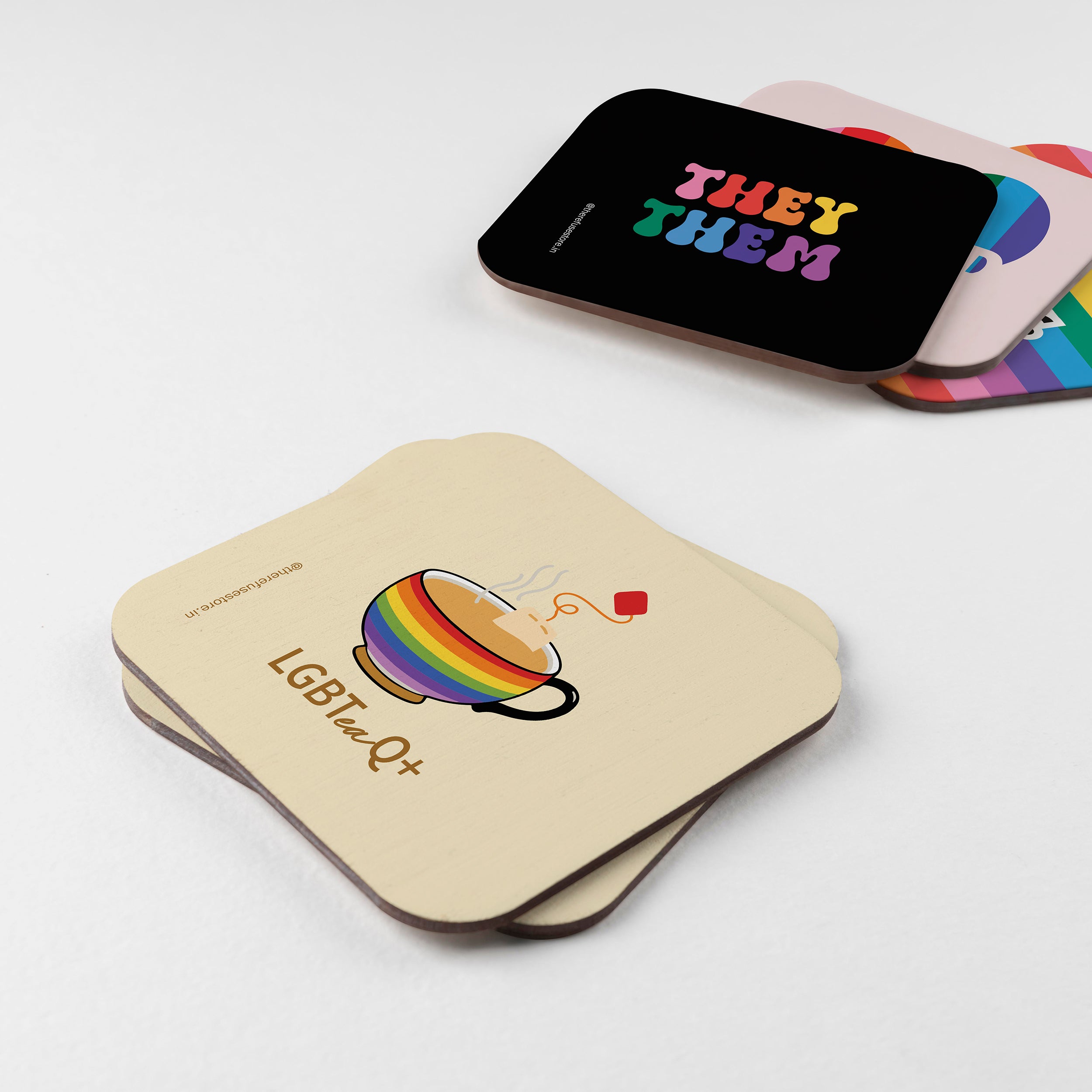 LGBTQ+ tea theme coaster