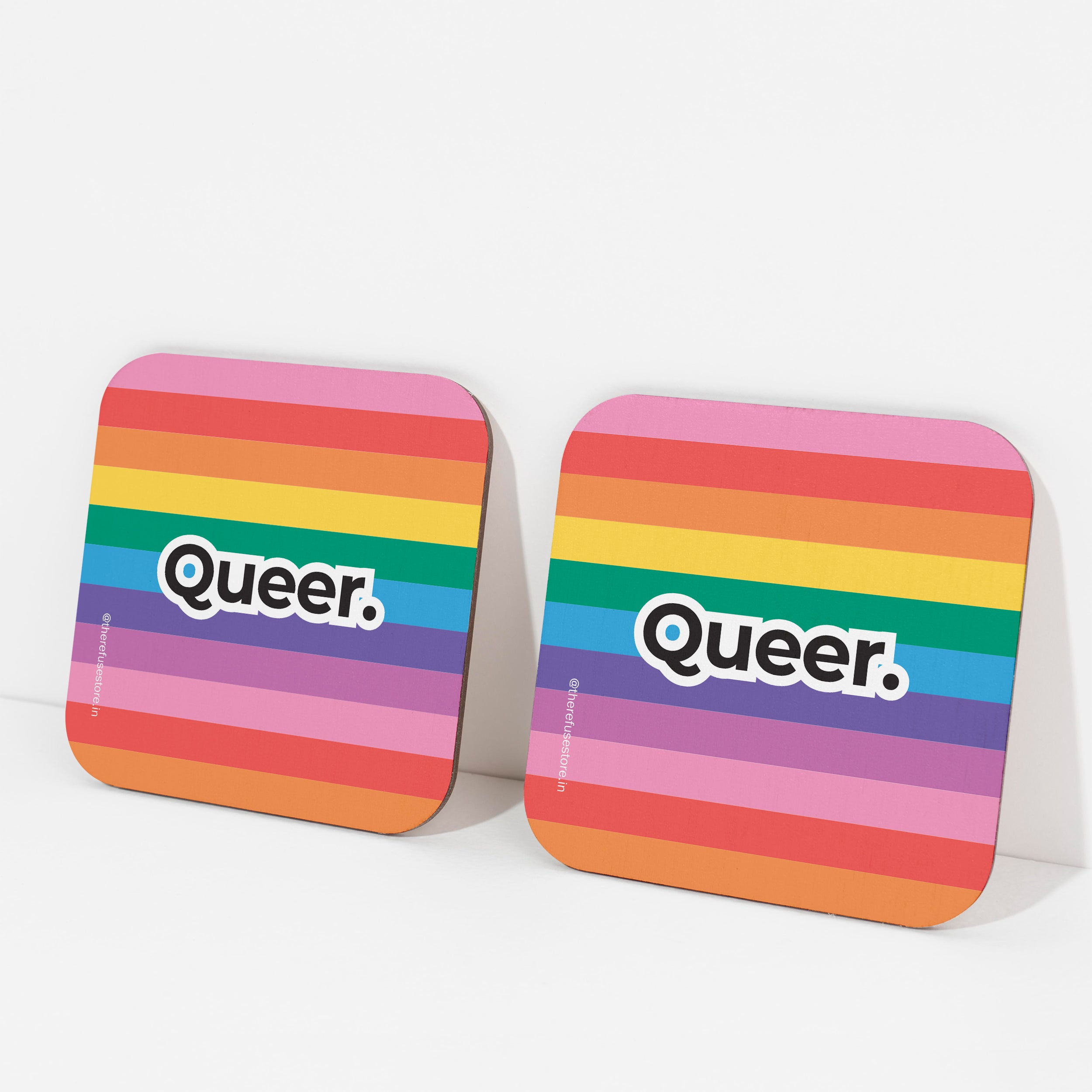 Queer rainbow coaster
