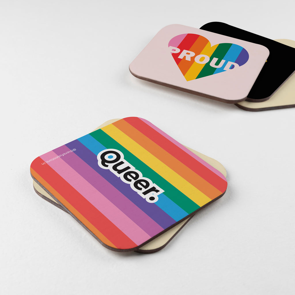 queer & proud coaster