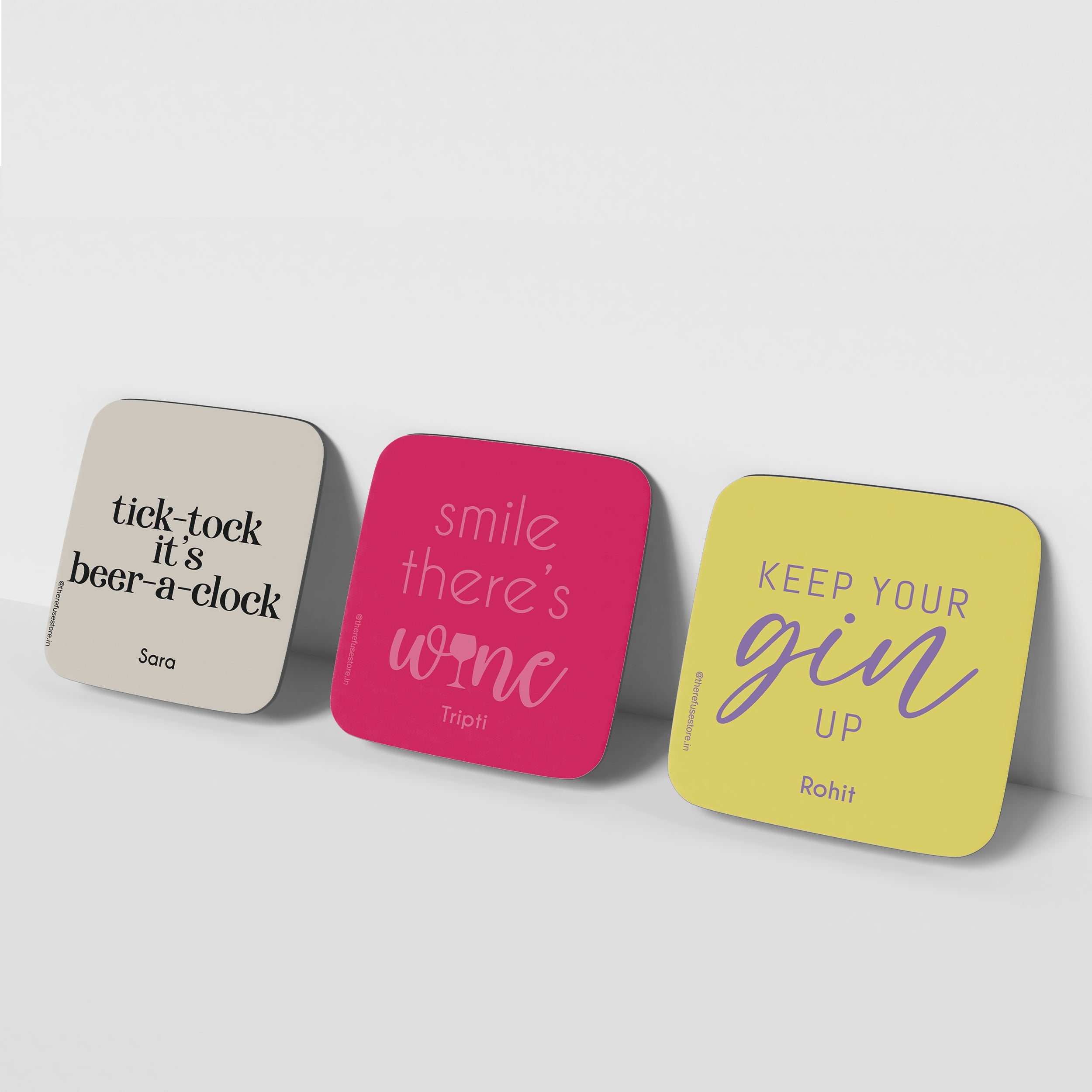 Personalised Alcohol quote Coasters