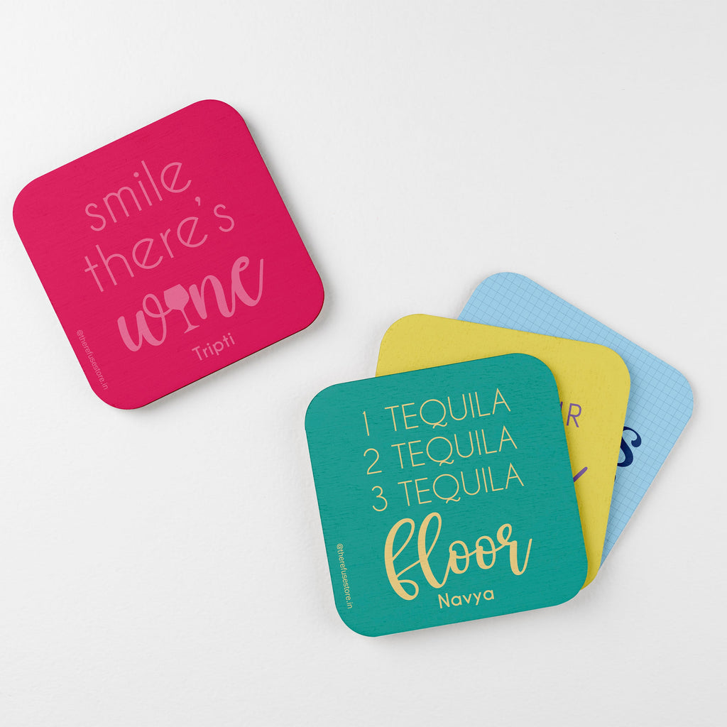 Personalised Alcohol quote Coasters