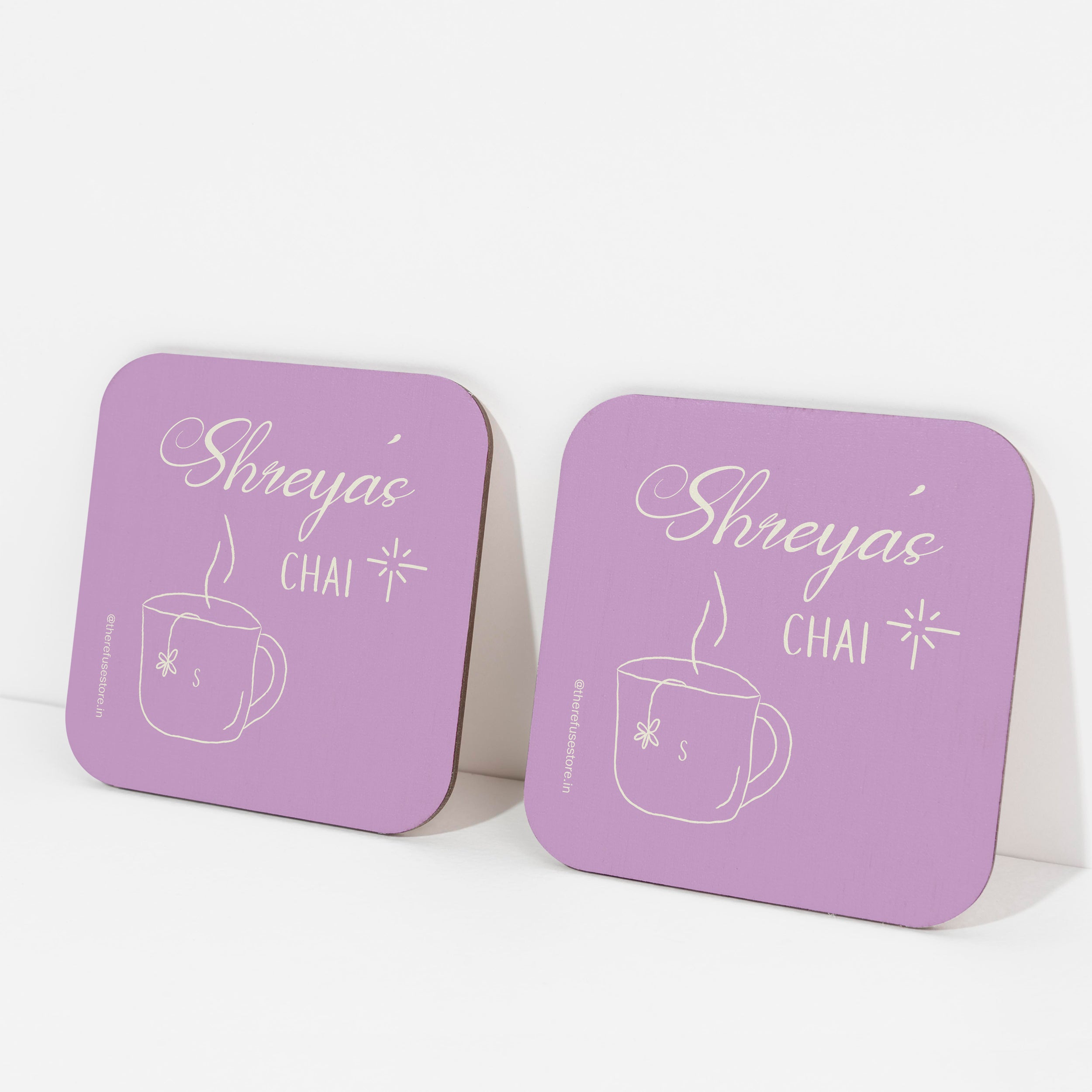 LILAC persoanlised chai coasters