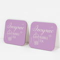 Lilac persoanlised bubble tea coasters