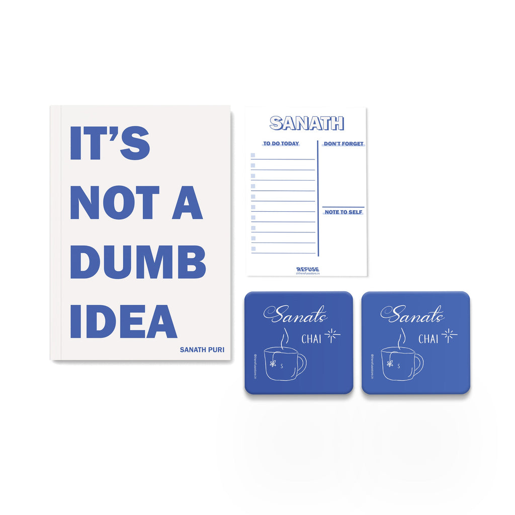 personalised notebook notepad & coaster set