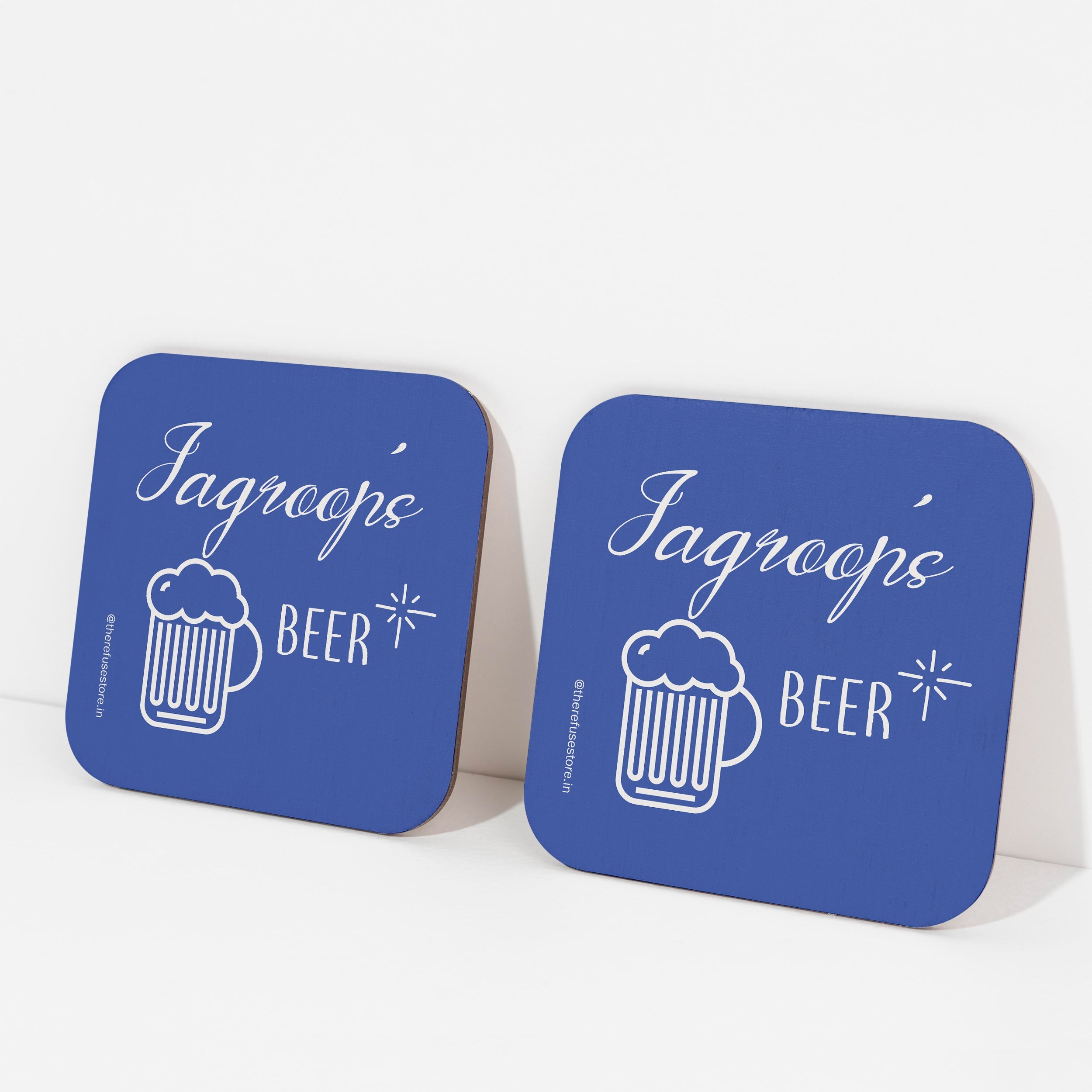 Royal Blue persoanlised beer coasters