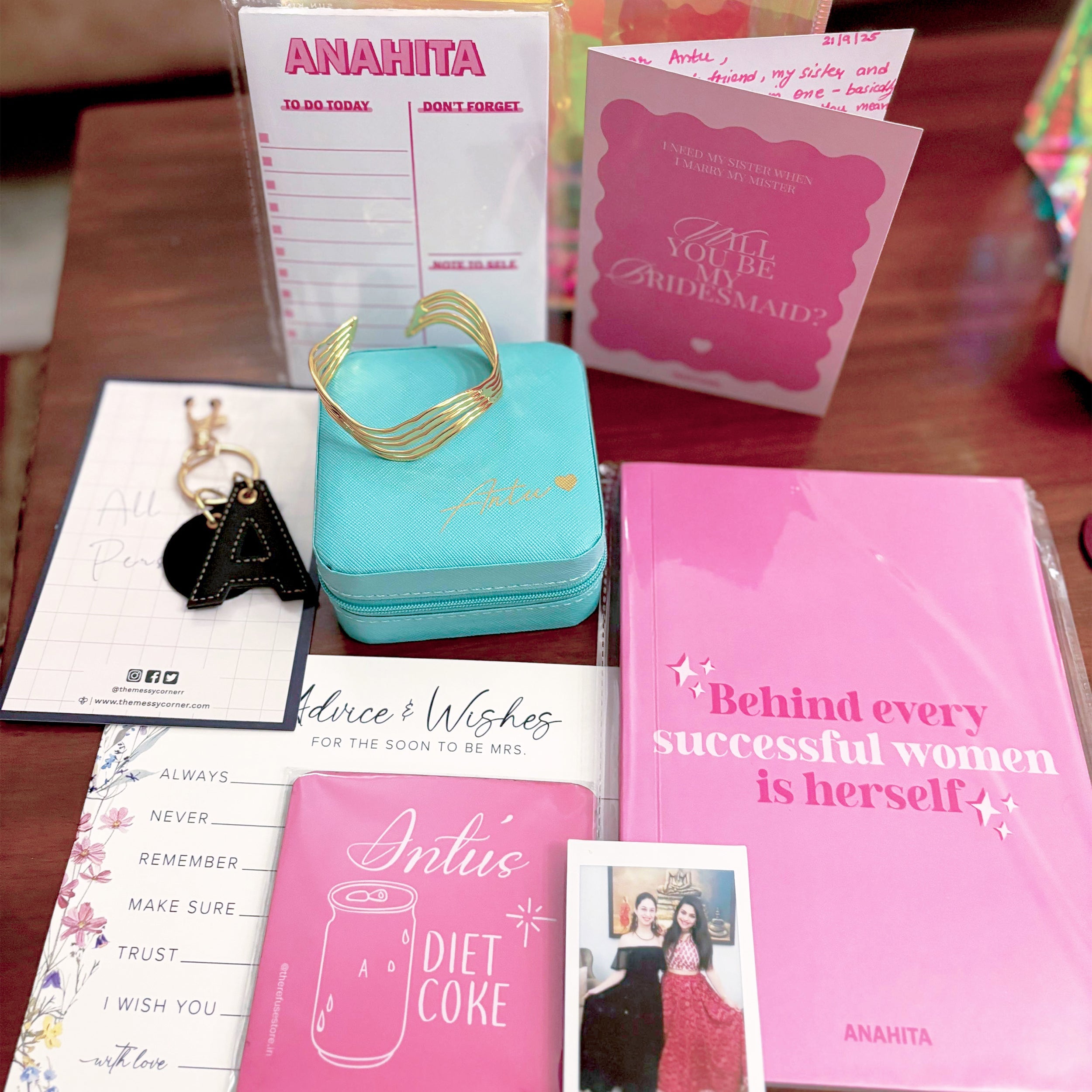 personalised notebook notepad & coaster set