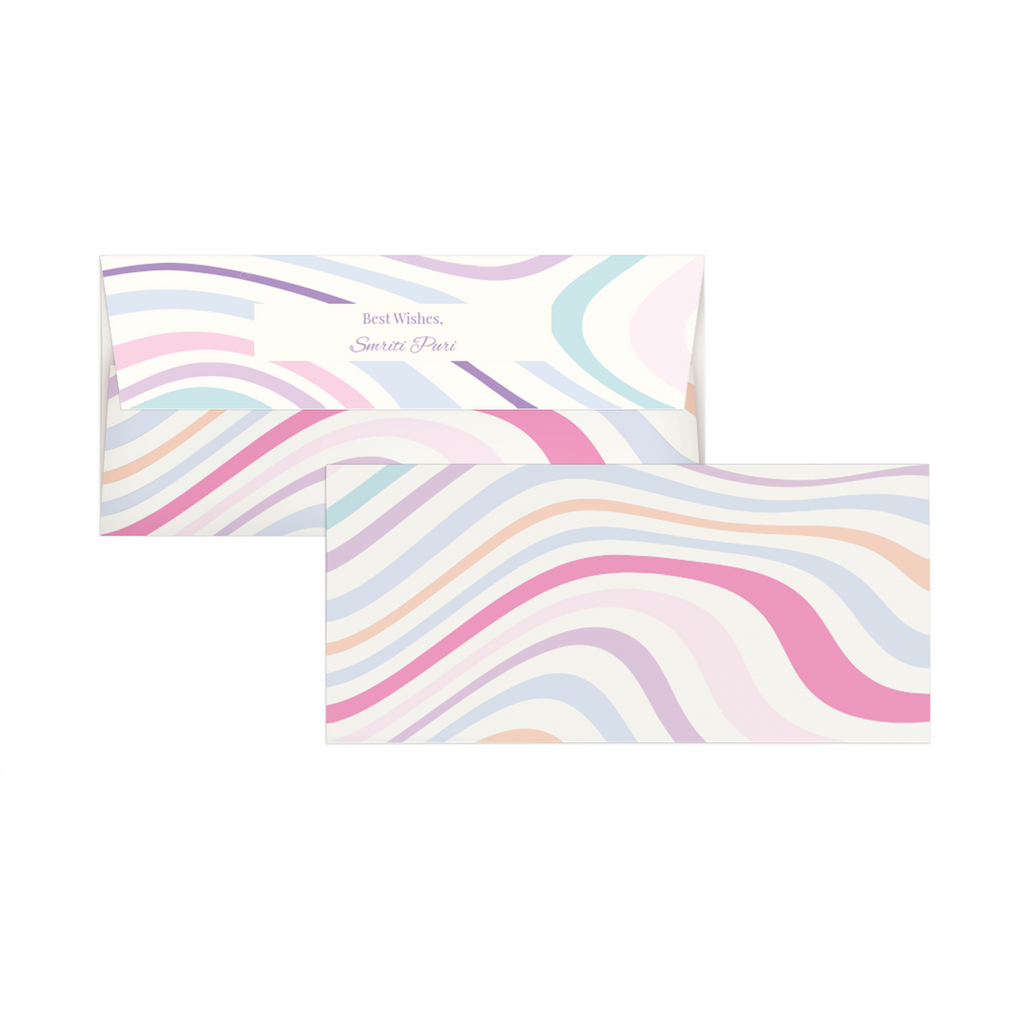 Wavy Pastels Personalised Money Envelopes