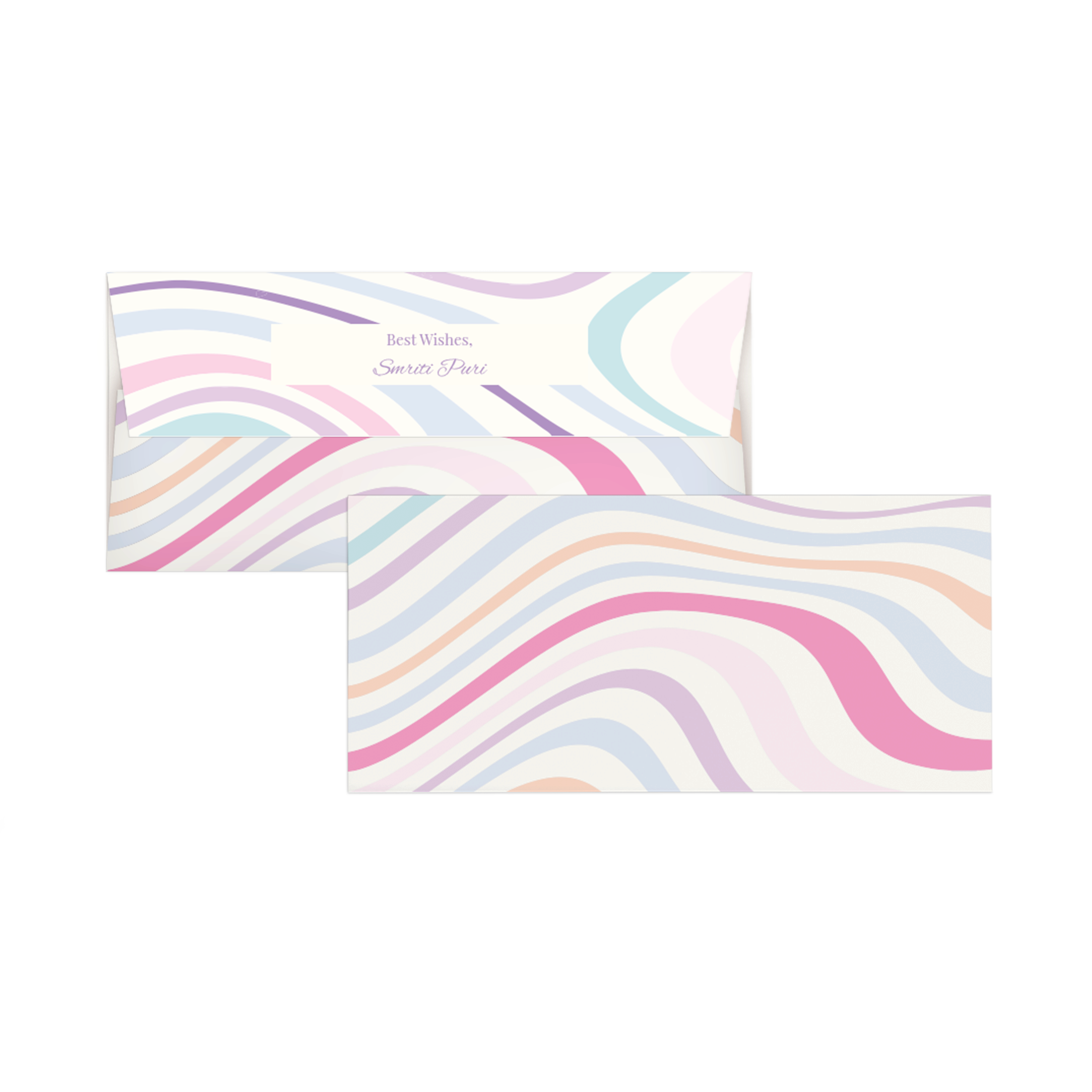 Wavy Pastels Personalised Money Envelopes