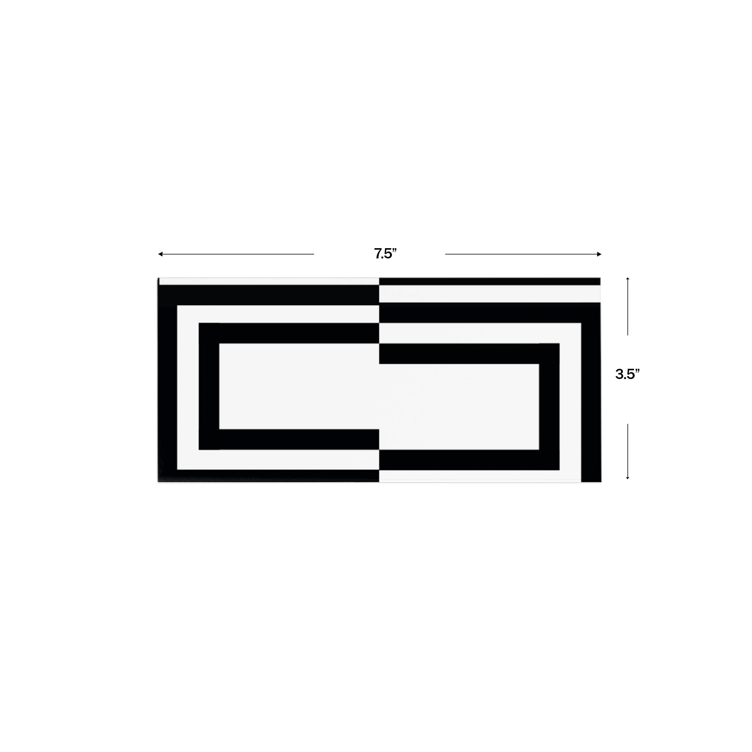 Black & White Lined Personalised Money Envelopes shown with dimensions on a white background