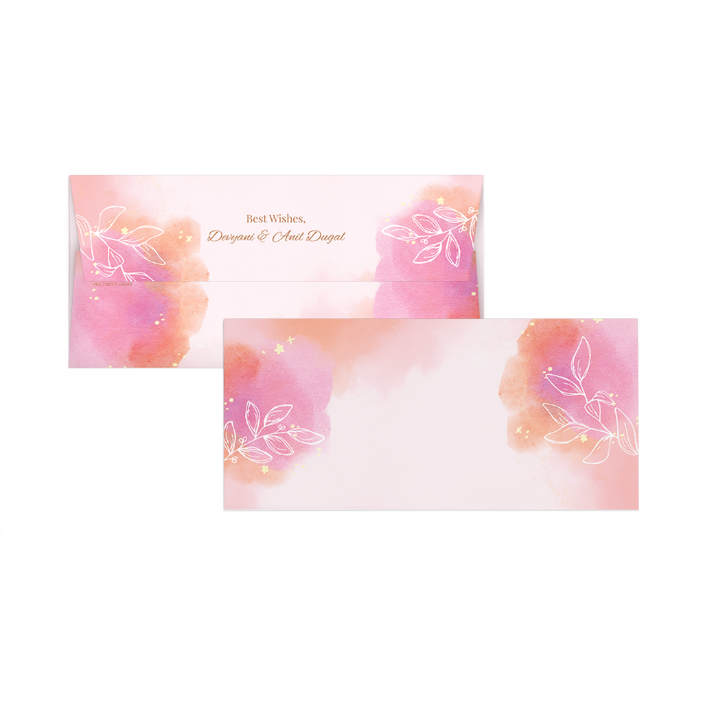 Golden Hour Leaves Personalised Money Envelopes