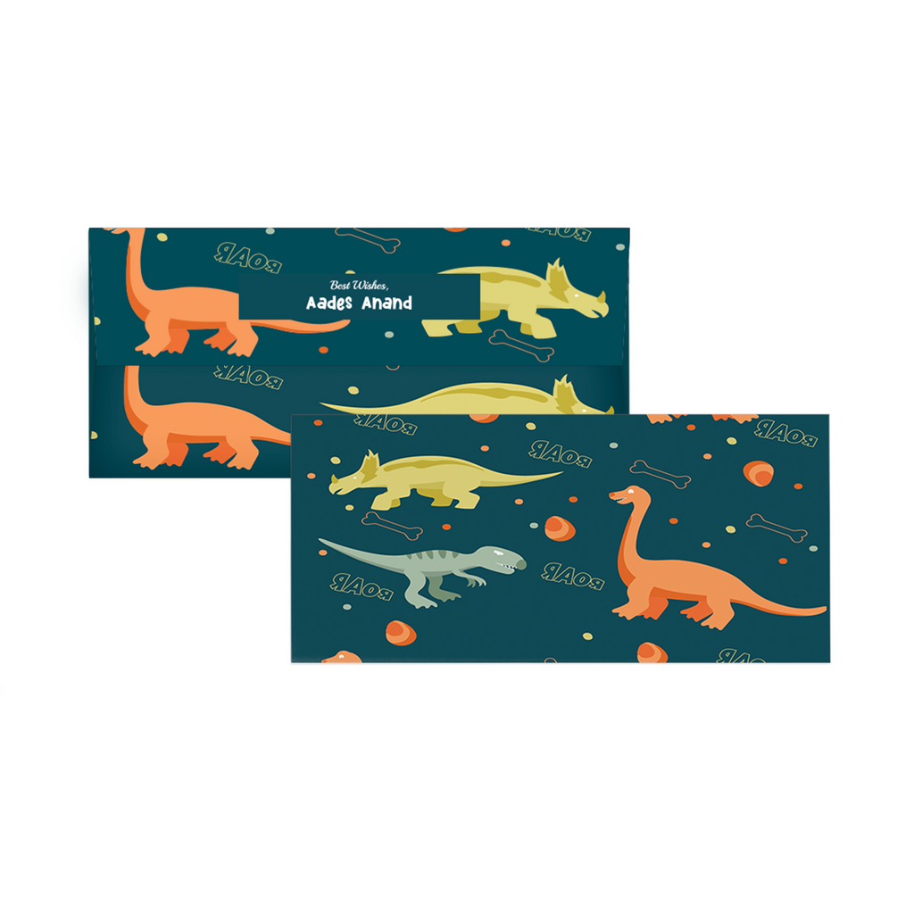 Dinosaur Personalised Money Envelopes