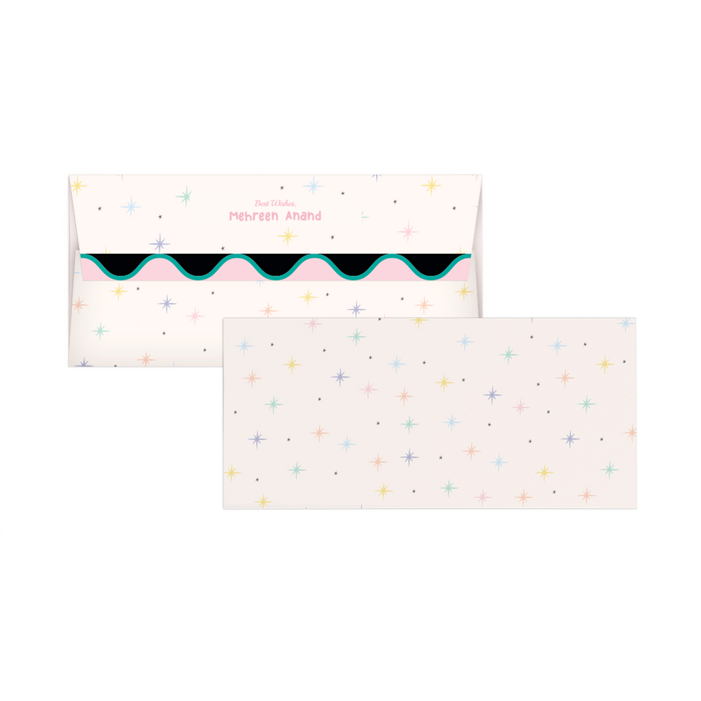 Pastel Stars Personalised Money Envelopes