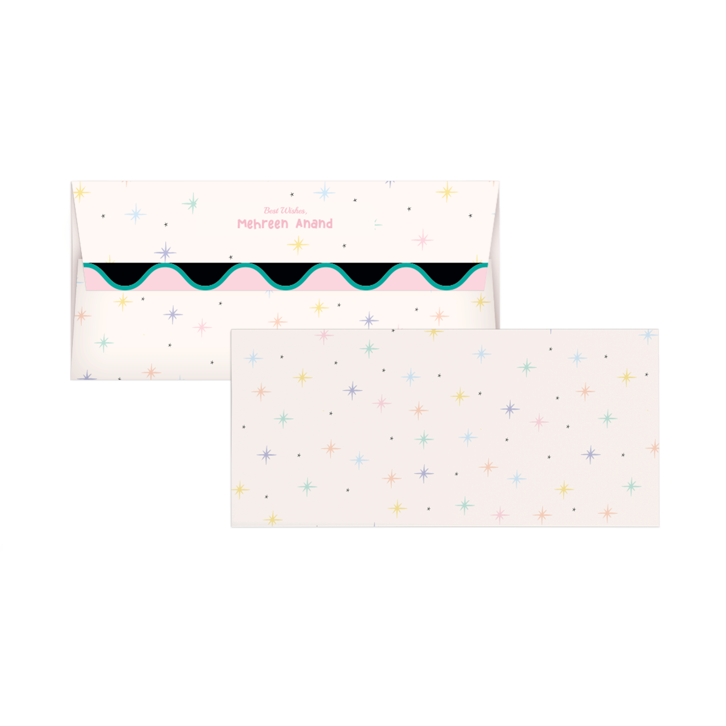Pastel Stars Personalised Money Envelopes