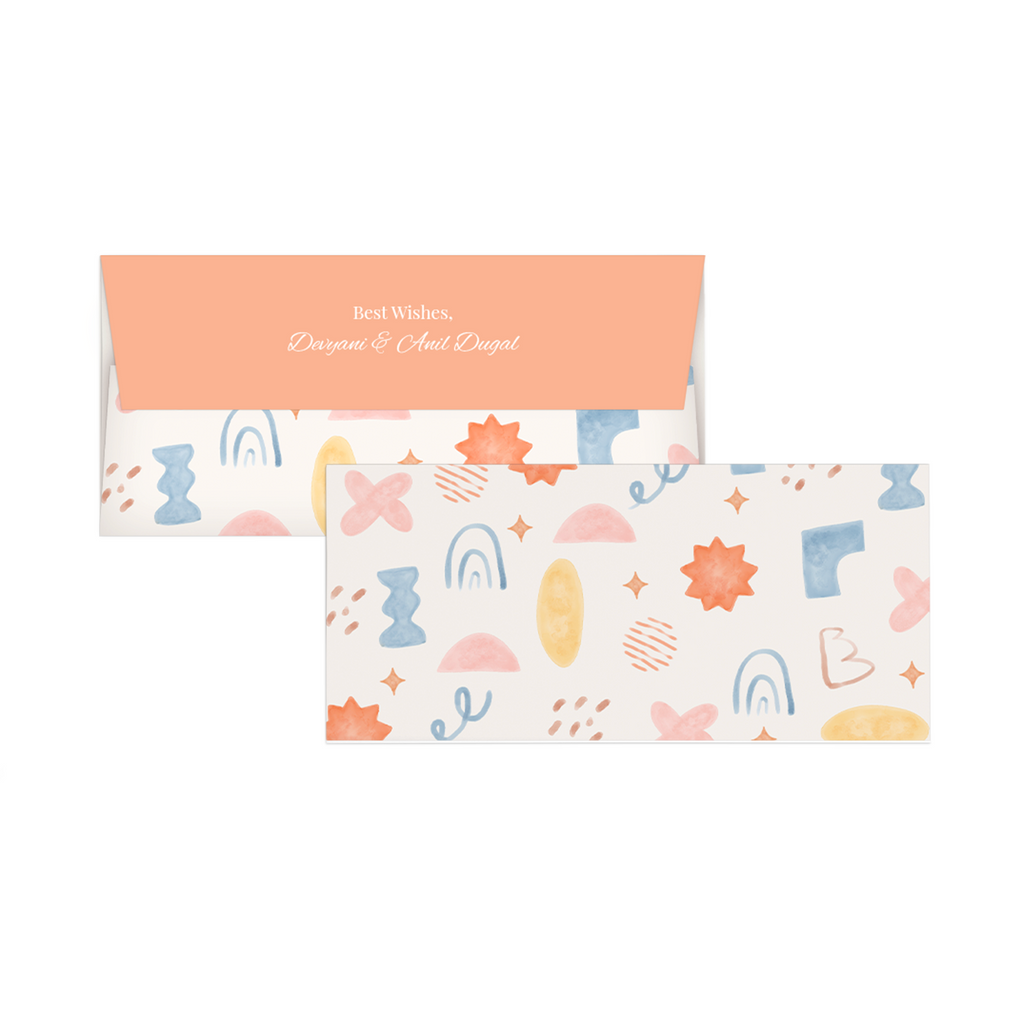 Abstract Watercolor Personalised Money Envelopes