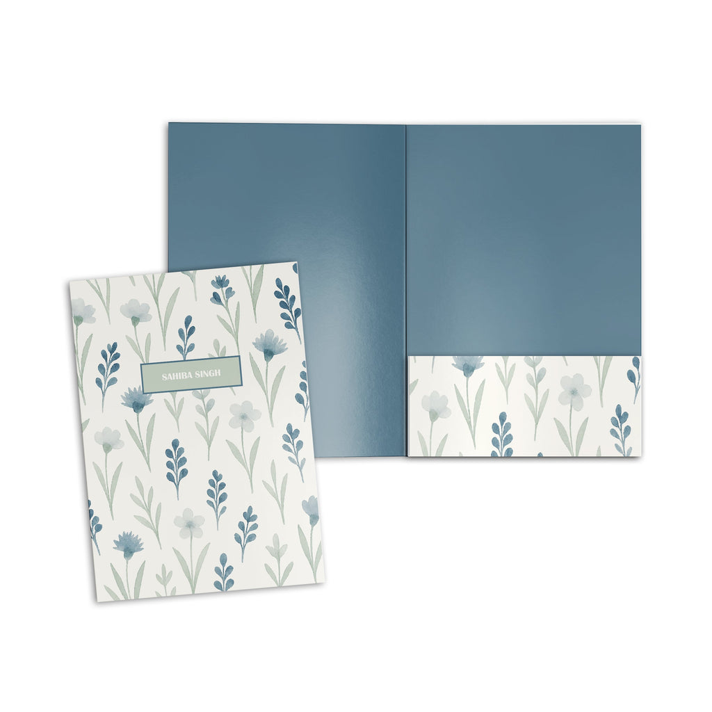 Watercolour Wildflower Personalised Folder