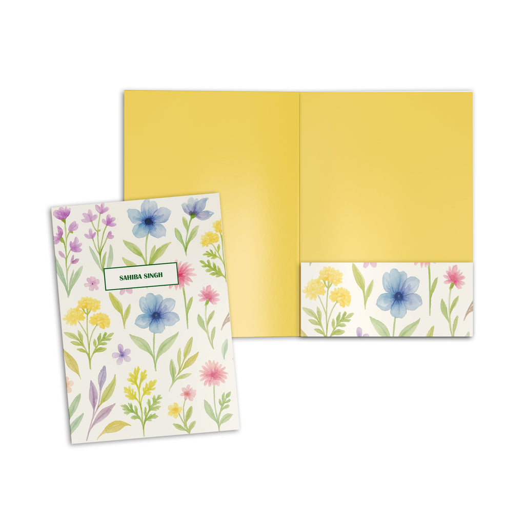 Watercolour Wildflower Personalised Folder