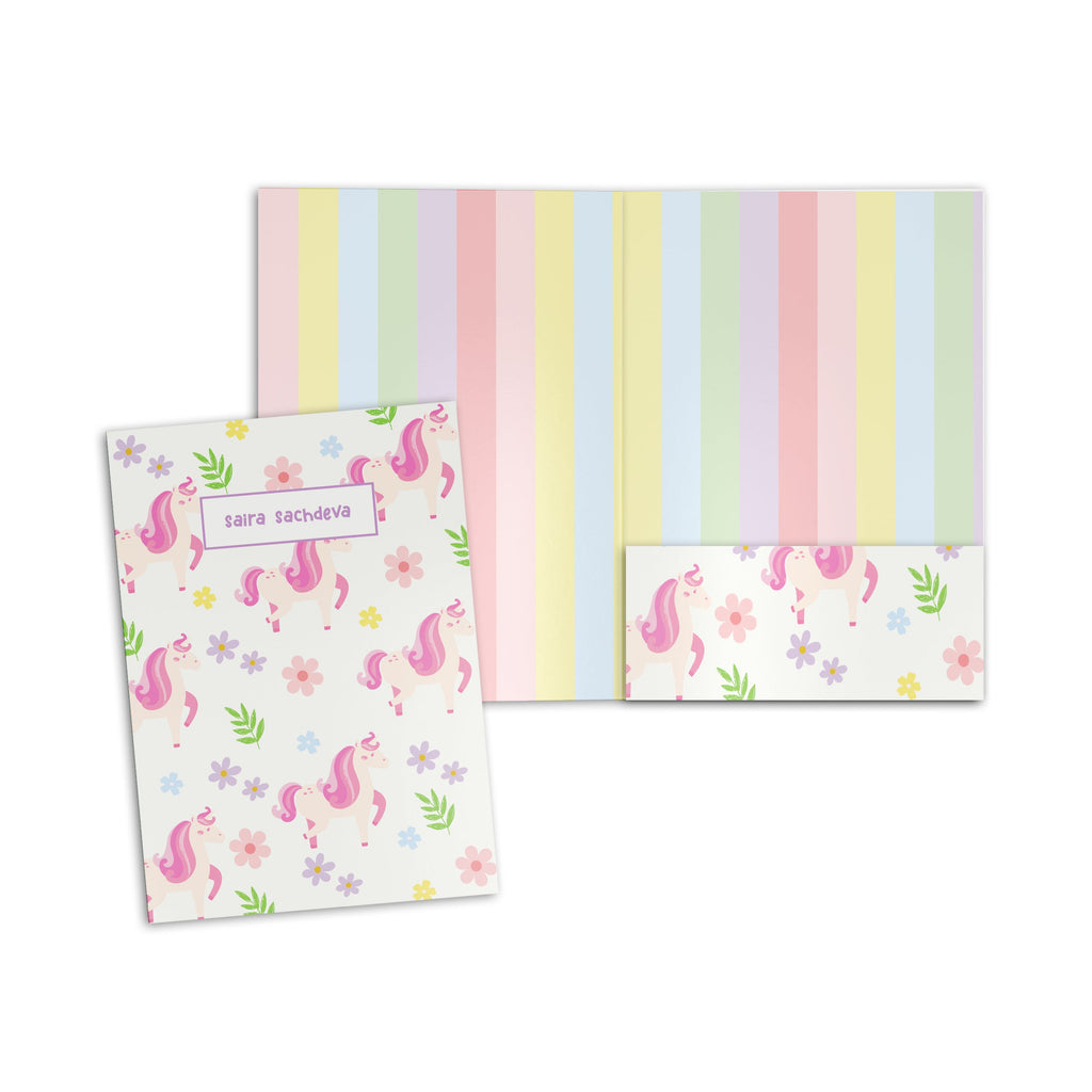 Unicorn Personalised Folder