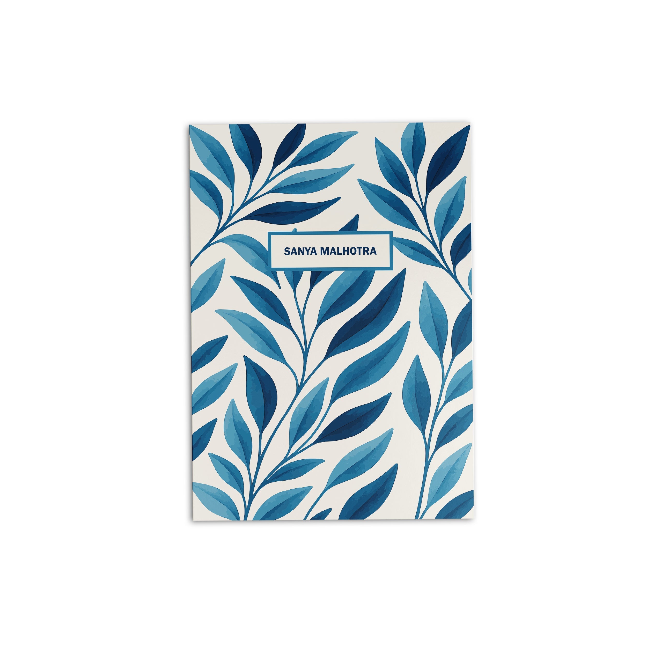 Aqua Leaf Personalised Folder