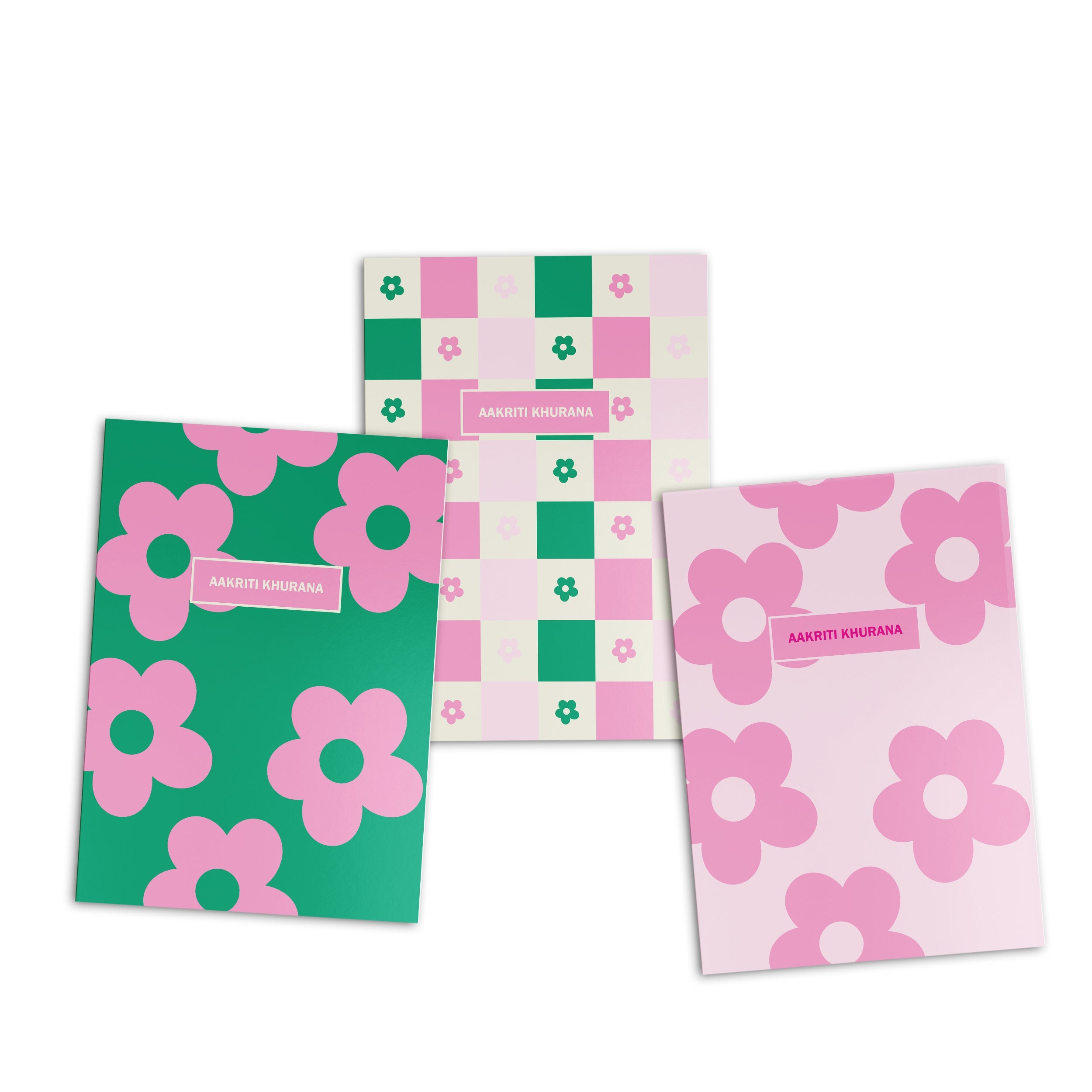 Daisy Personalised Folder Set of 3 