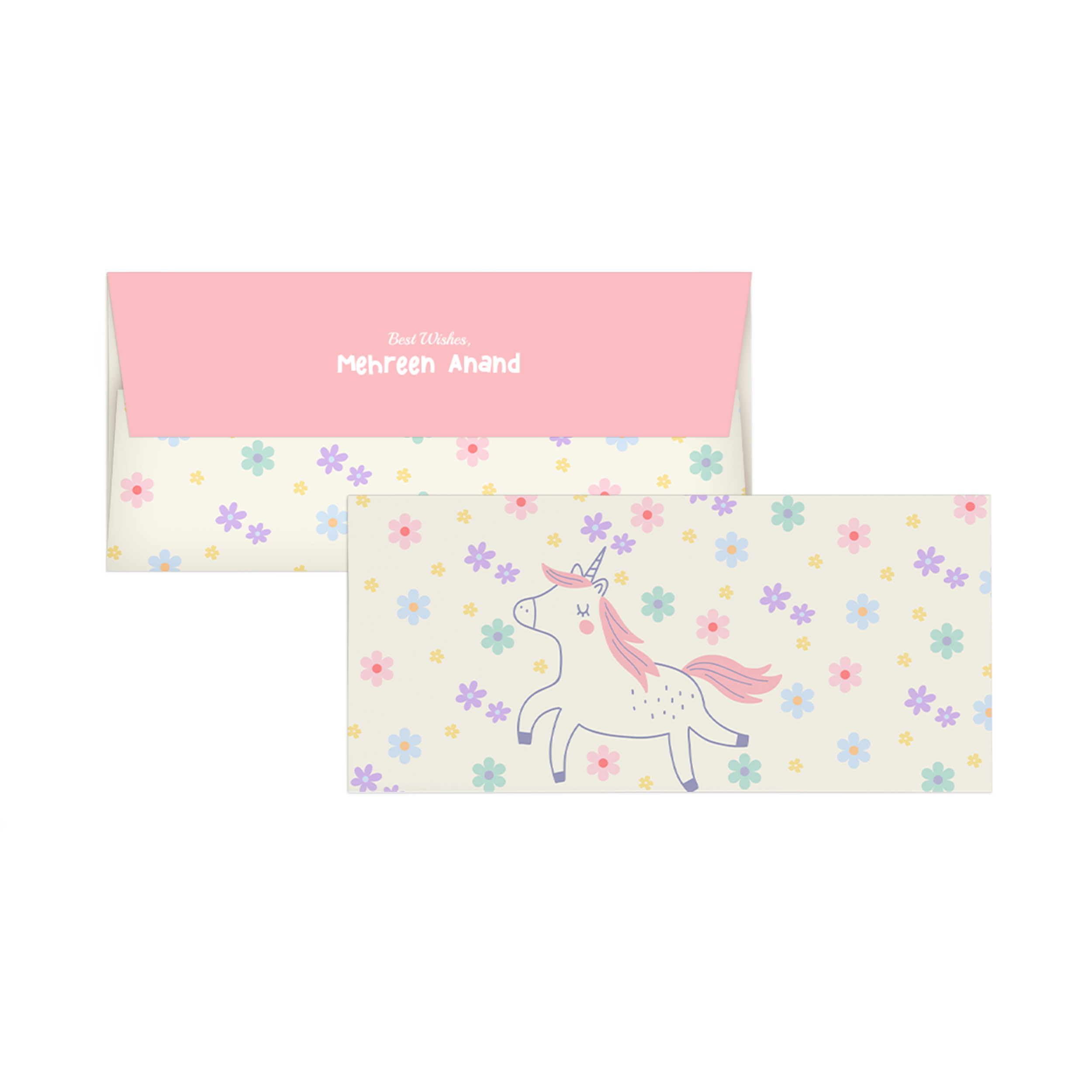 Flower Power Kids Personalised Money Envelopes
