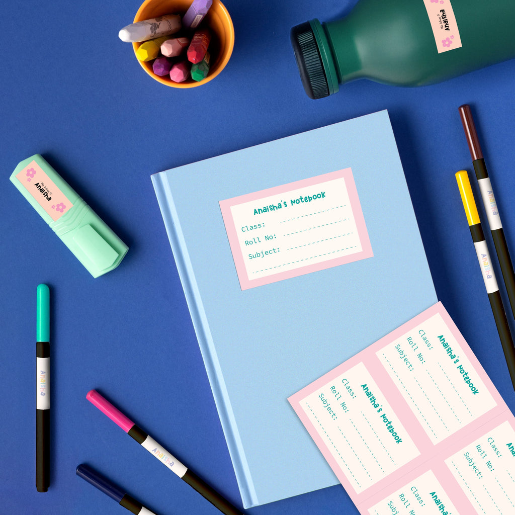 Pastel Stars Personalised Back To School Stickers